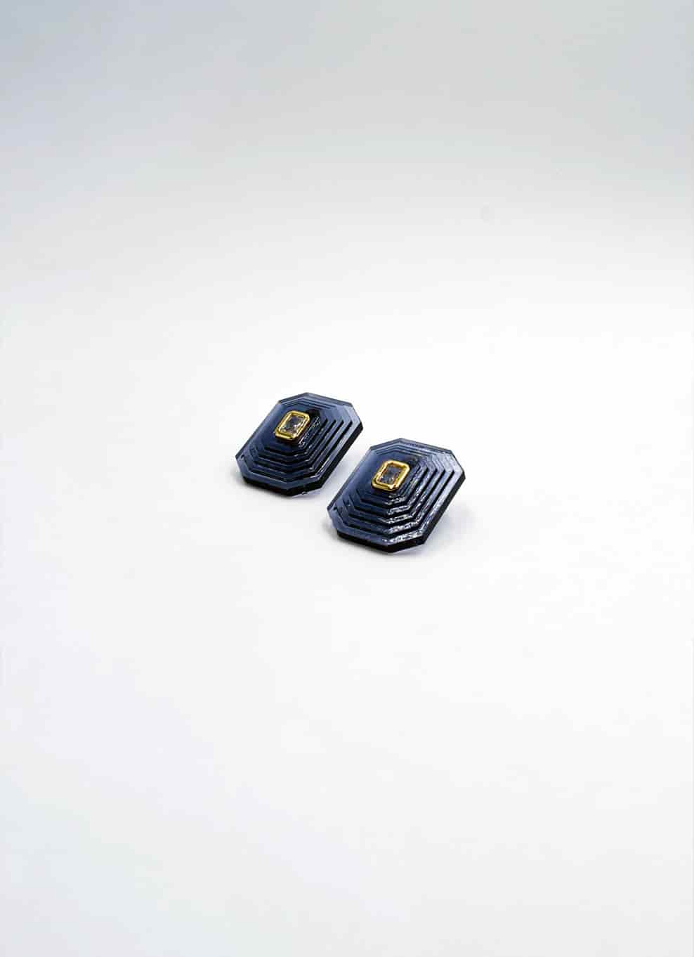OTTAGONO M - SMOKY EARRINGS - miniatura 1