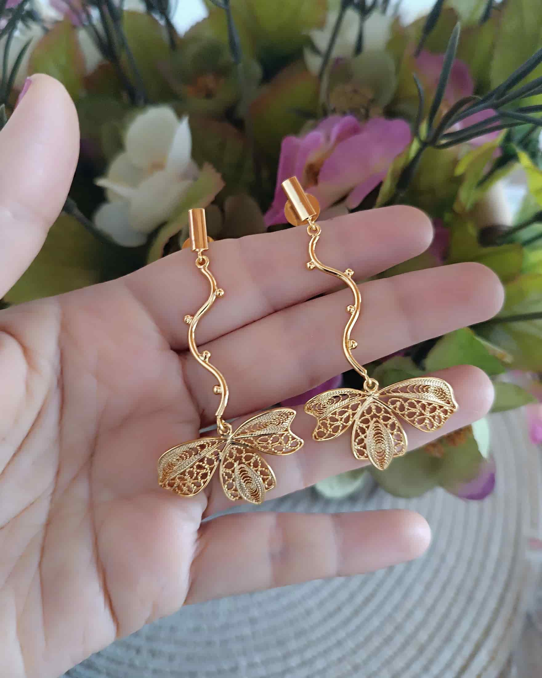 Aretes largo filigrana, Omaira - miniatura 5