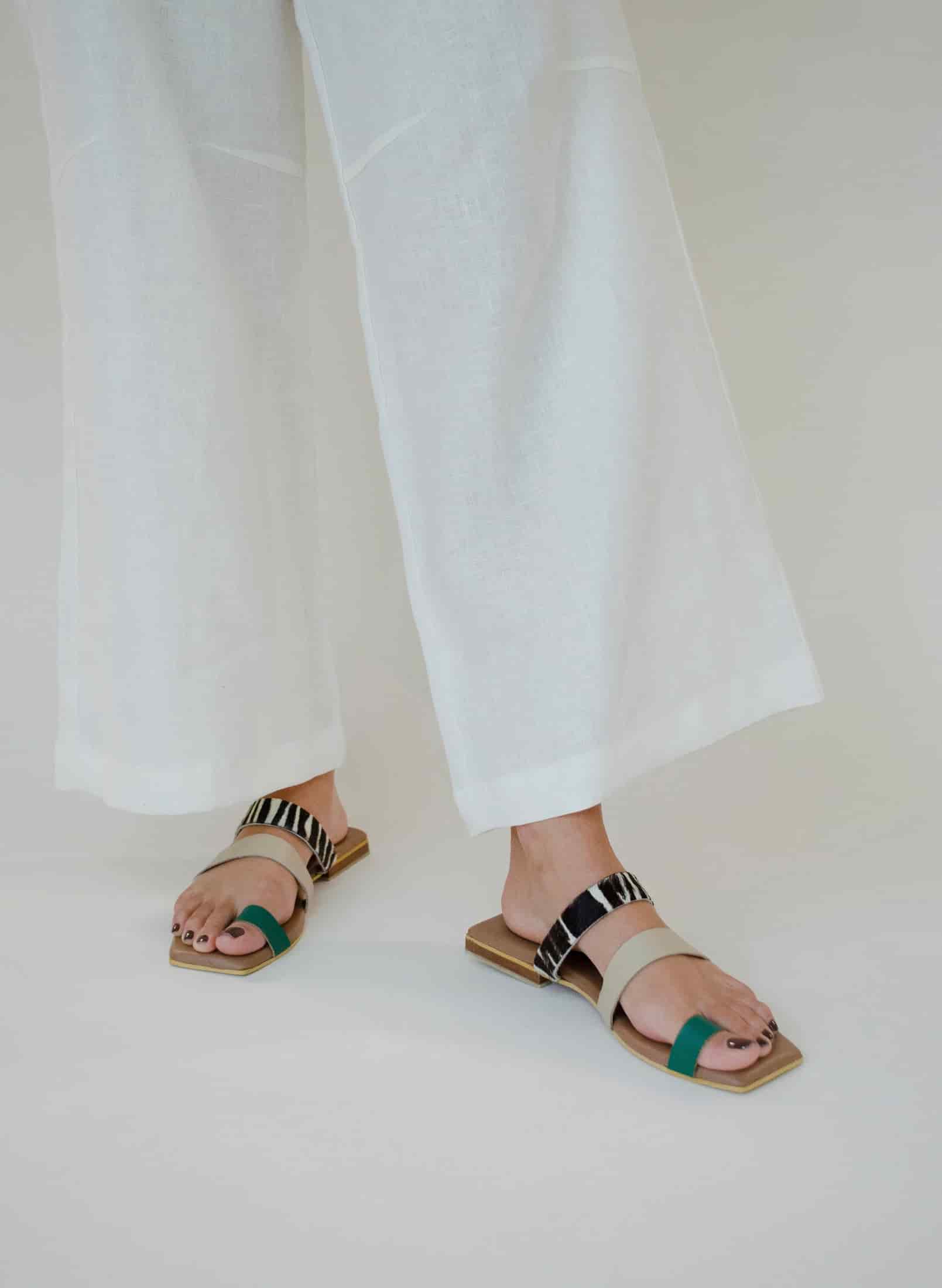 The Ocaso sandal | verde/taupe - miniatura 2