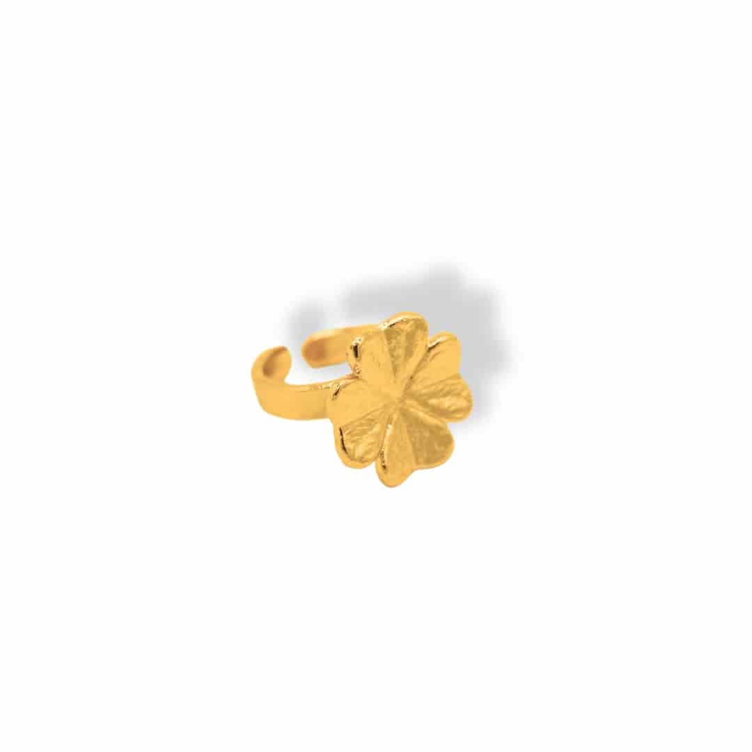 Anillo de trébol de 4 hojas pequeño - miniatura 4