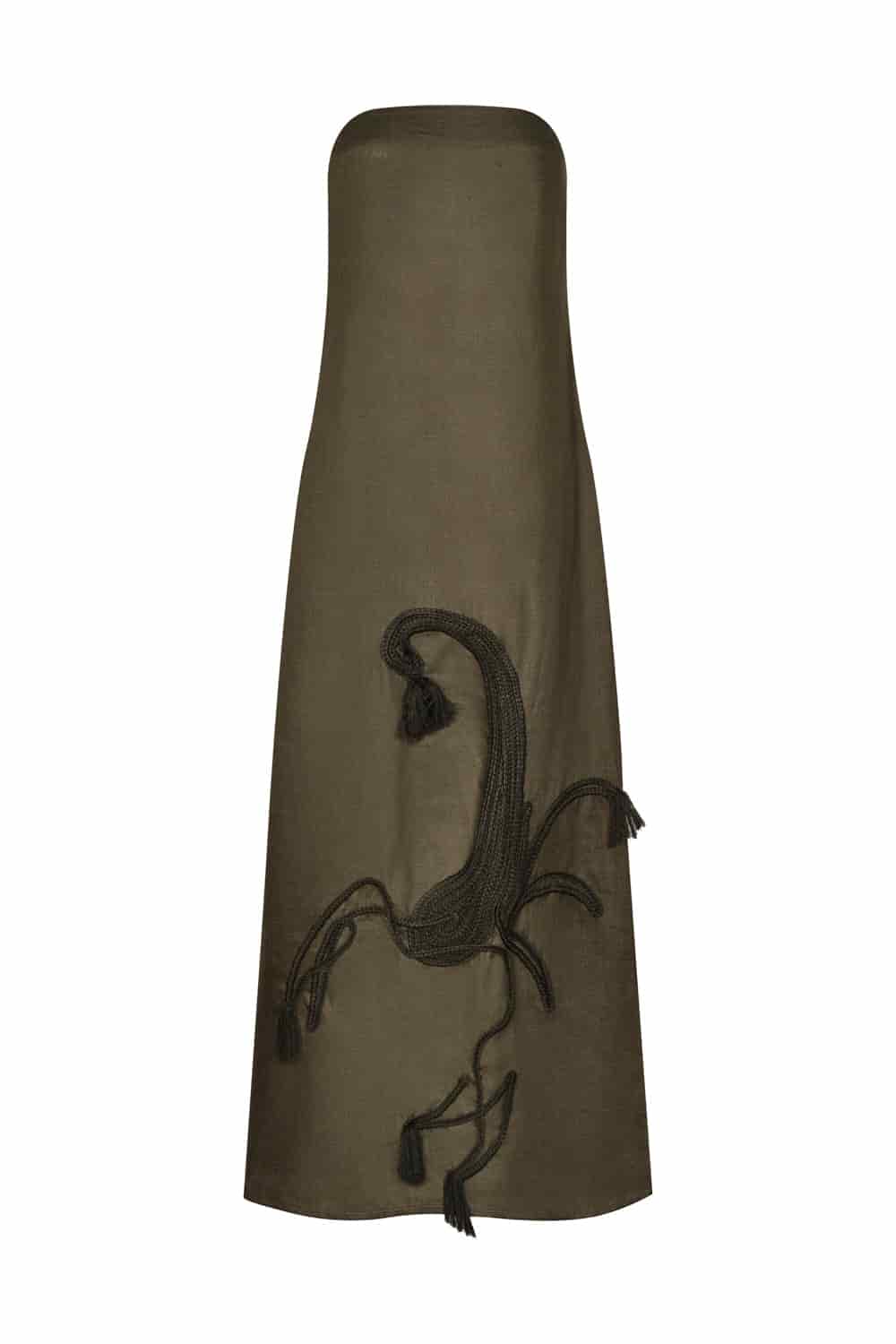 Vestido presagio verde oliva - miniatura 2