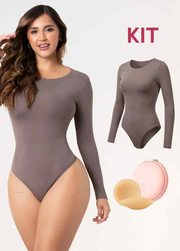 Kit Cero Marcas Salome: Body Manga Larga TD03L5 + Cubre Pezones - miniatura 7