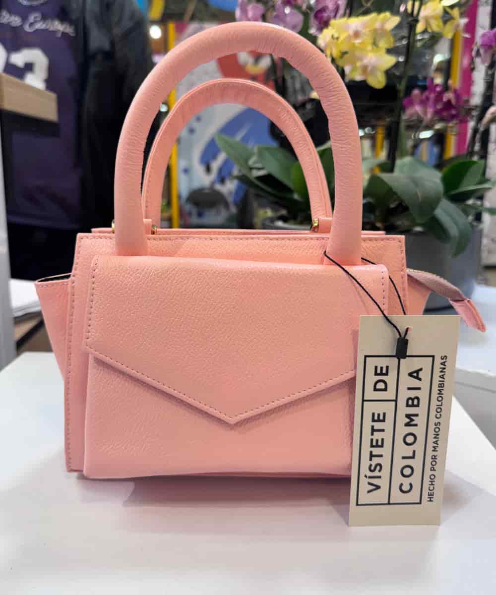 Bolso en cuero – MiniBag rosa pink - miniatura 2