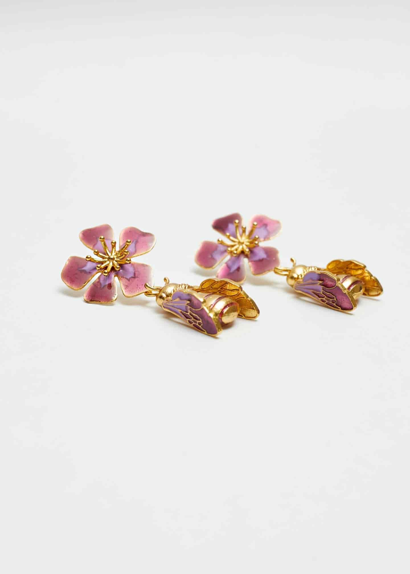 Aretes Bee Kind Ultravioleta - miniatura 4