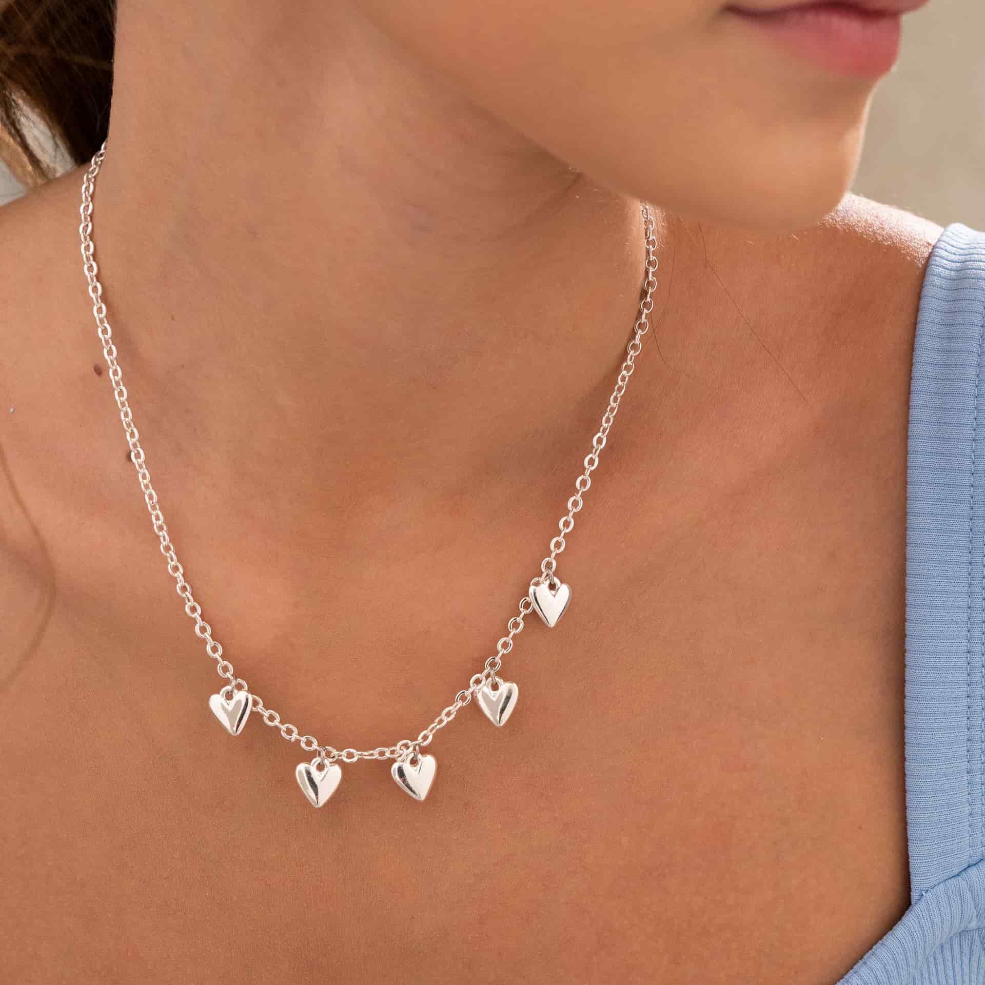 Collar Multicorazones + Aretes - miniatura 1