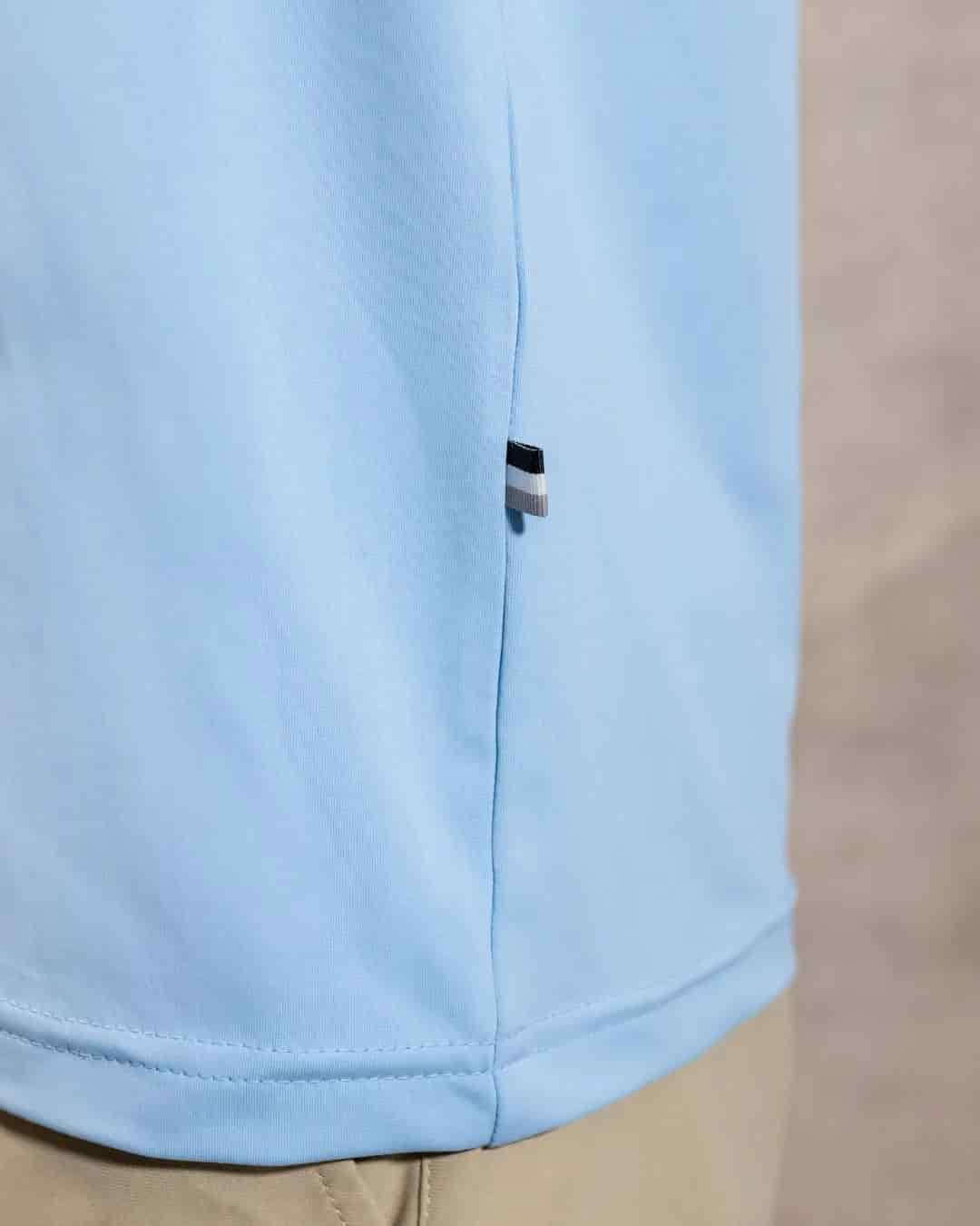 Camiseta Performance Antiarrugas Azul Celeste - miniatura 6