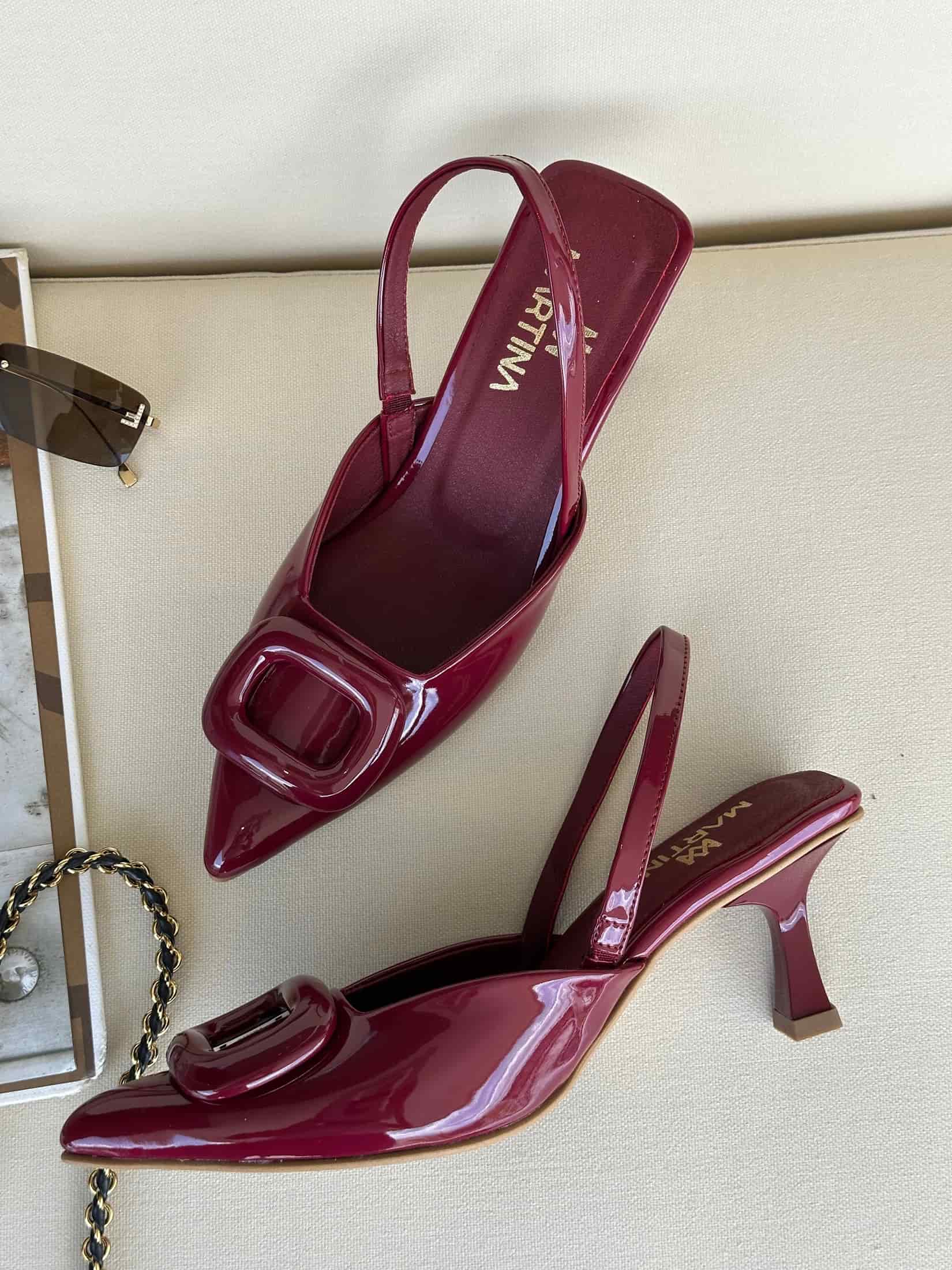 STILETTOS AMELIE   BORGOÑA - miniatura 2