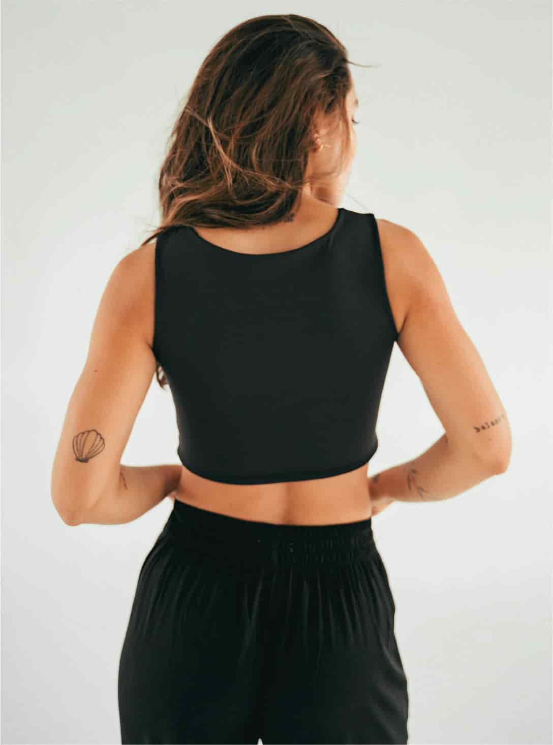 Crop top Soft - Black - miniatura 3