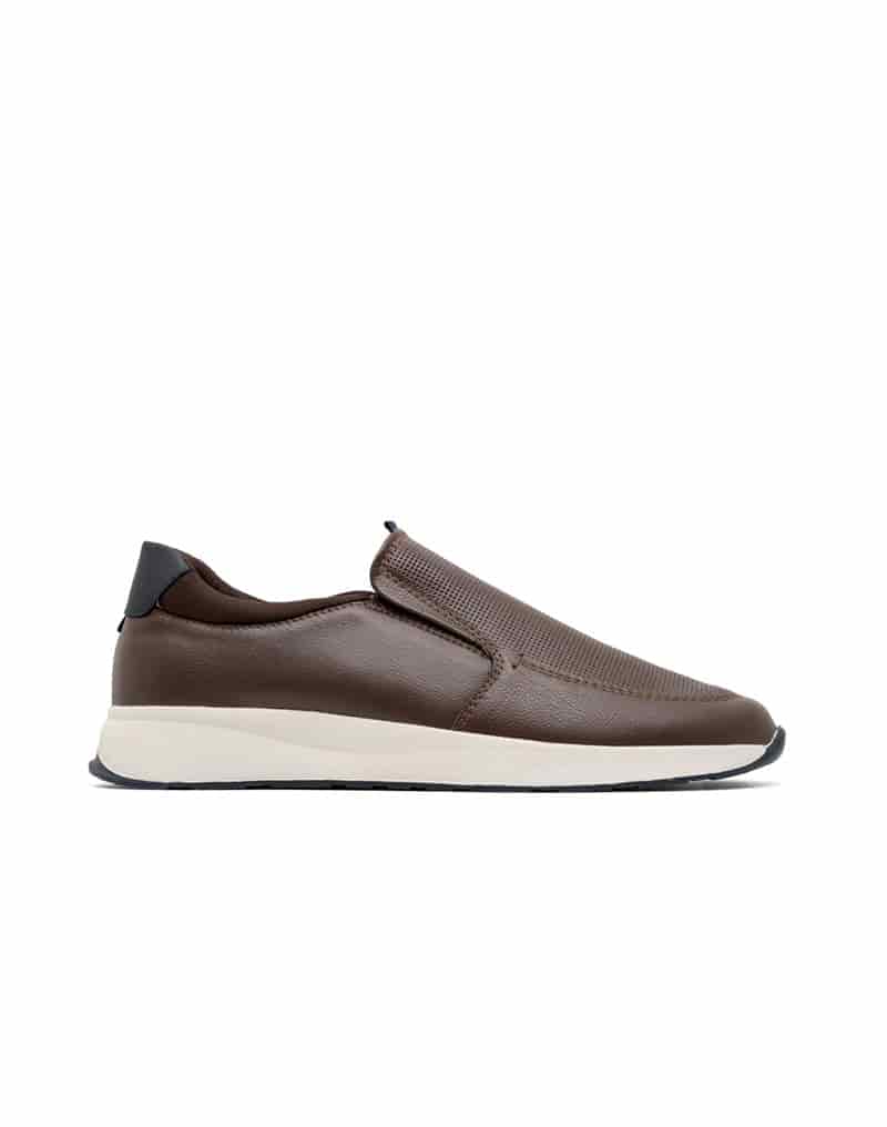 Mocasín deportivo de cuero 100% colombiano para hombre en color negro REF MALA27 - miniatura 1