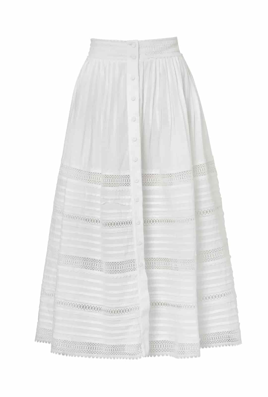 CAMILA  MIDI SKIRT WHITE - miniatura 2