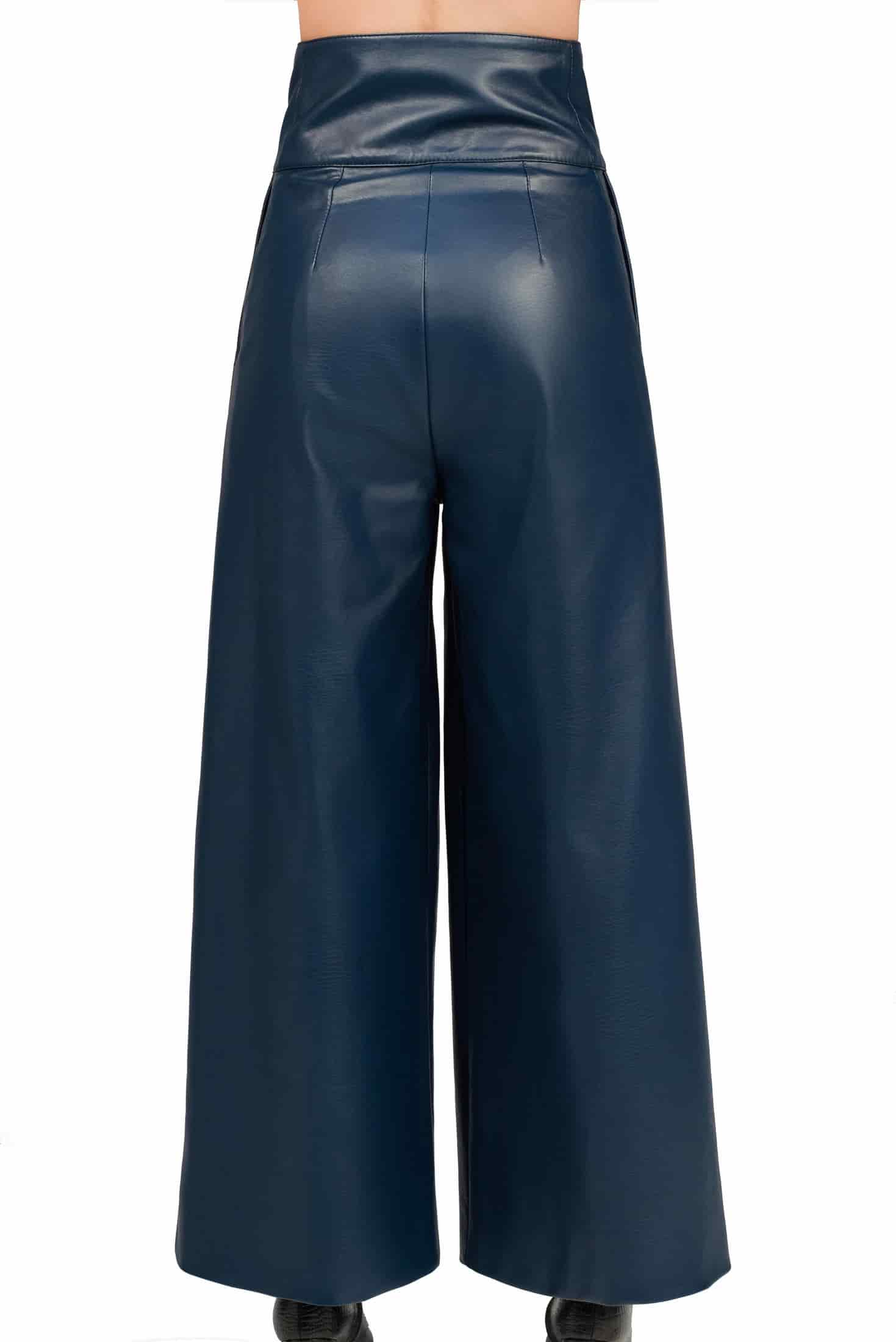 LEATHER HIGH WAIST CULOTTE - miniatura 3
