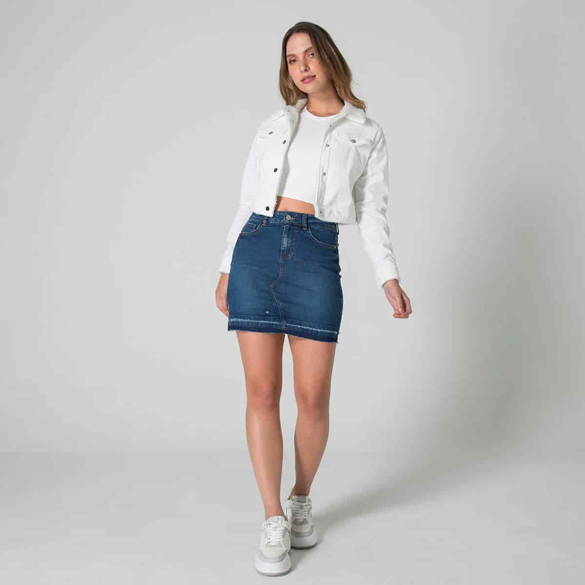 Falda Denim Corta Tego - miniatura 1