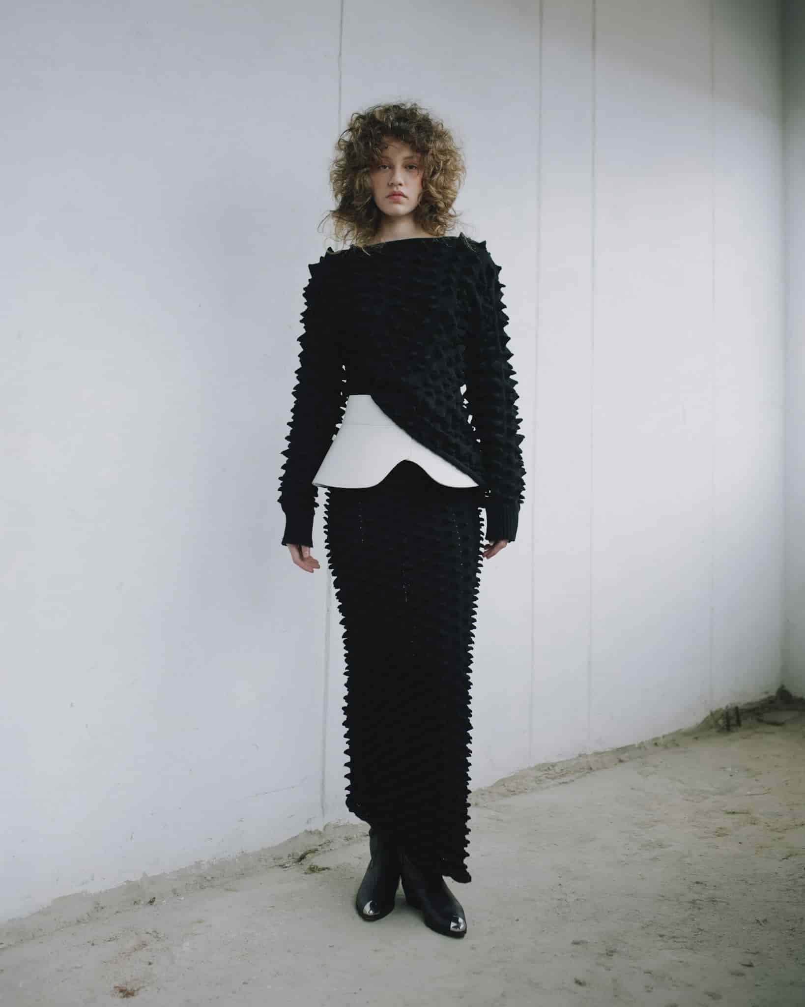 KNITTED SPIKES DRESS-SWEATER - miniatura 2