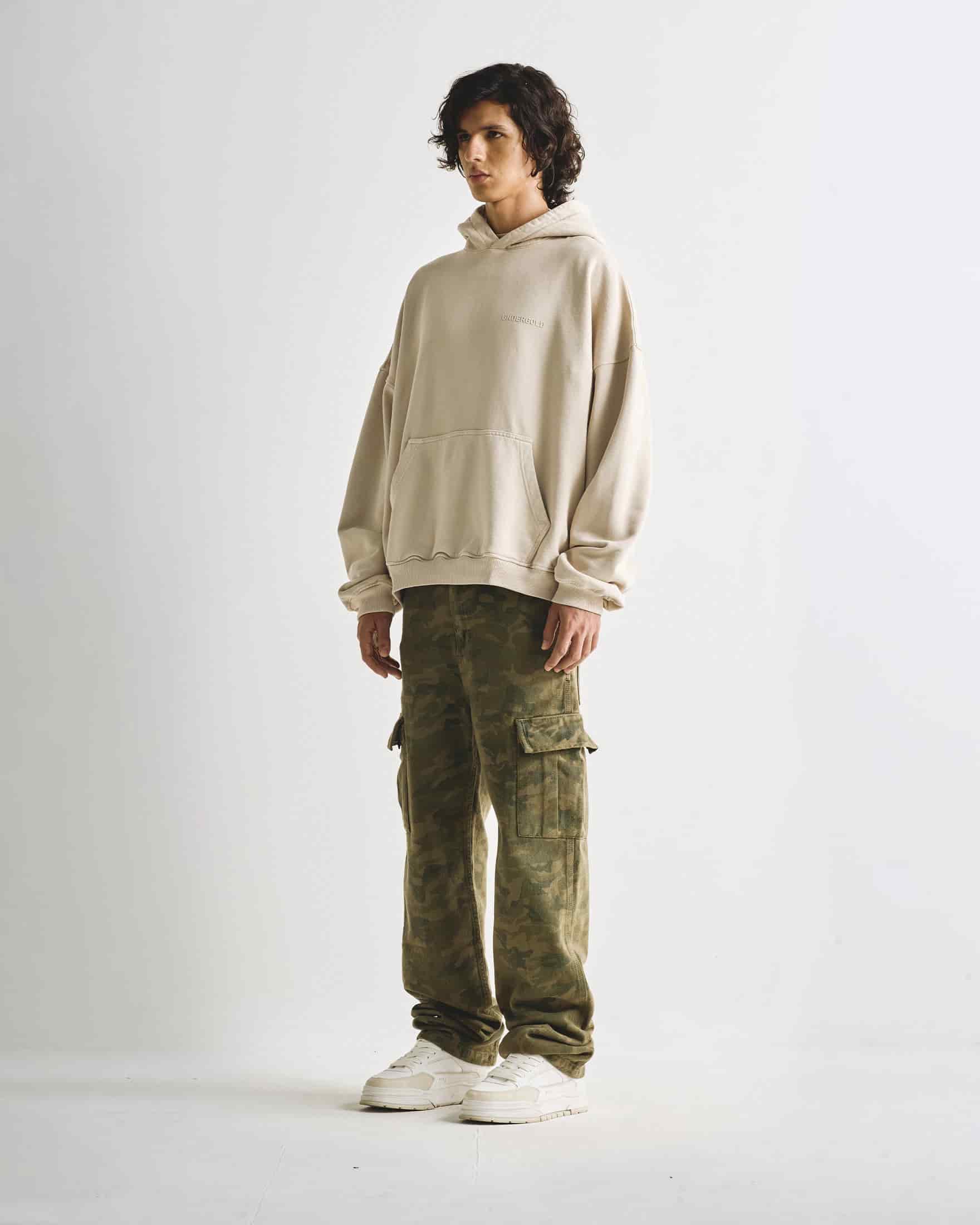 Line Logo Hoodie Cream - miniatura 5