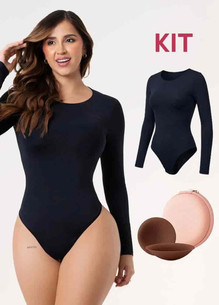 Kit Cero Marcas Salome: Body Manga Larga TD03L5 + Cubre Pezones - miniatura 8