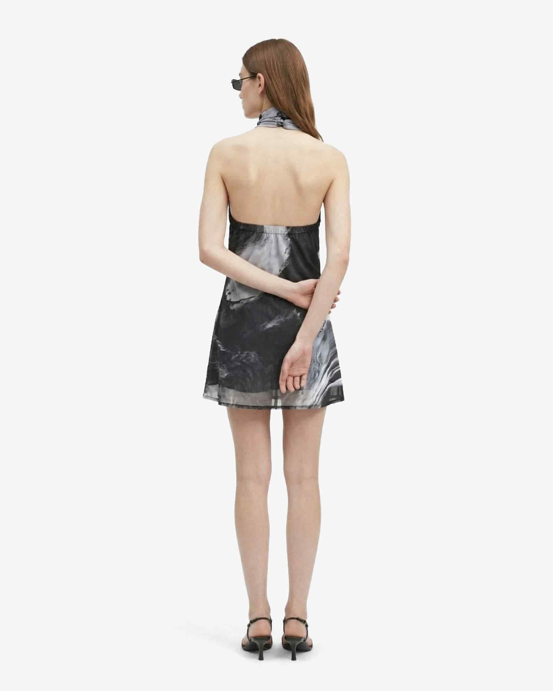 Halter Mesh Mini Dress - miniatura 3