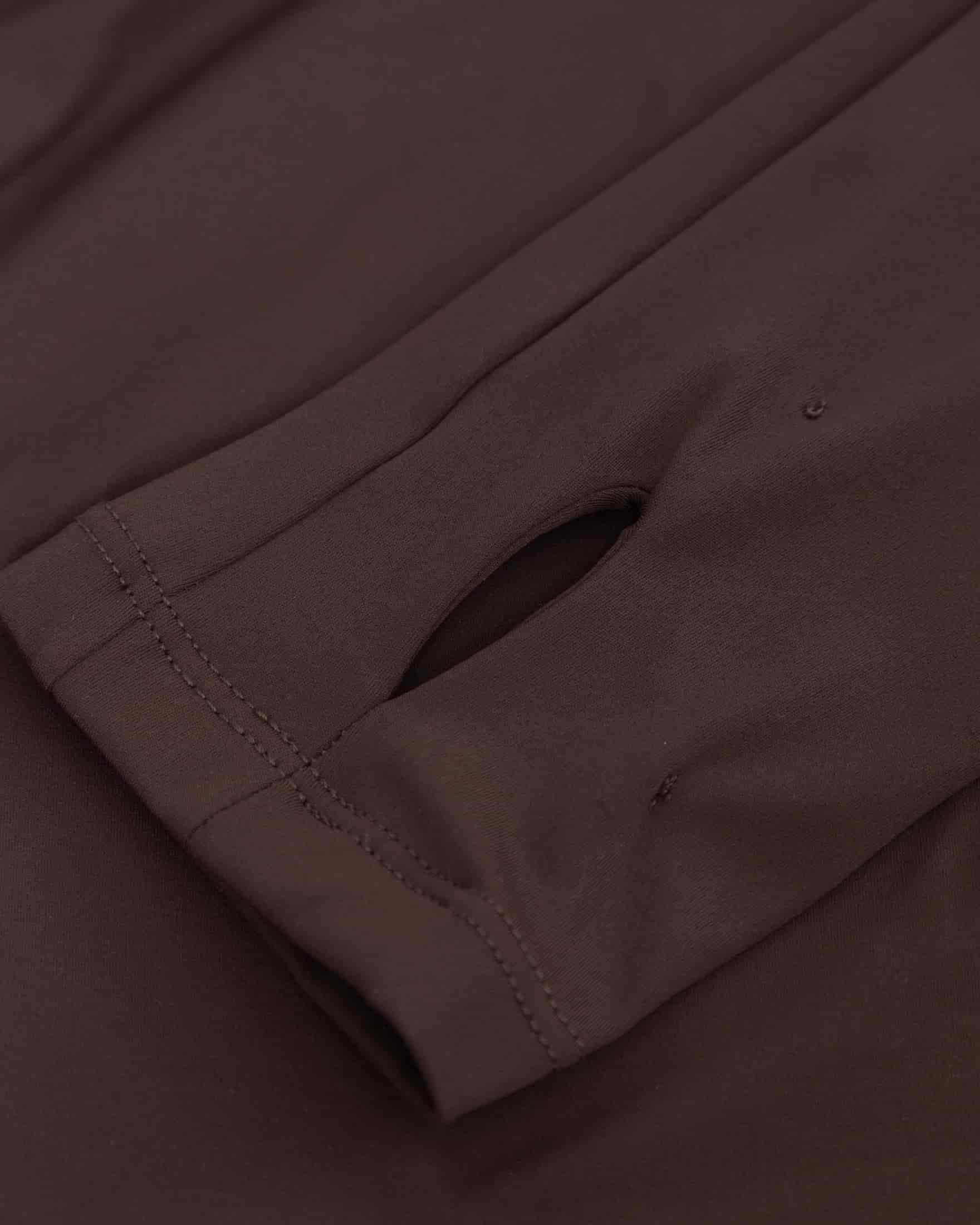 W Basics Ultra Slim Fit Tall Neck Long Sleeve Brown - miniatura 6