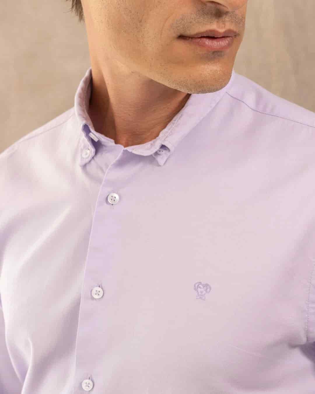 Camisa Antimanchas Oxford Lila - miniatura 2