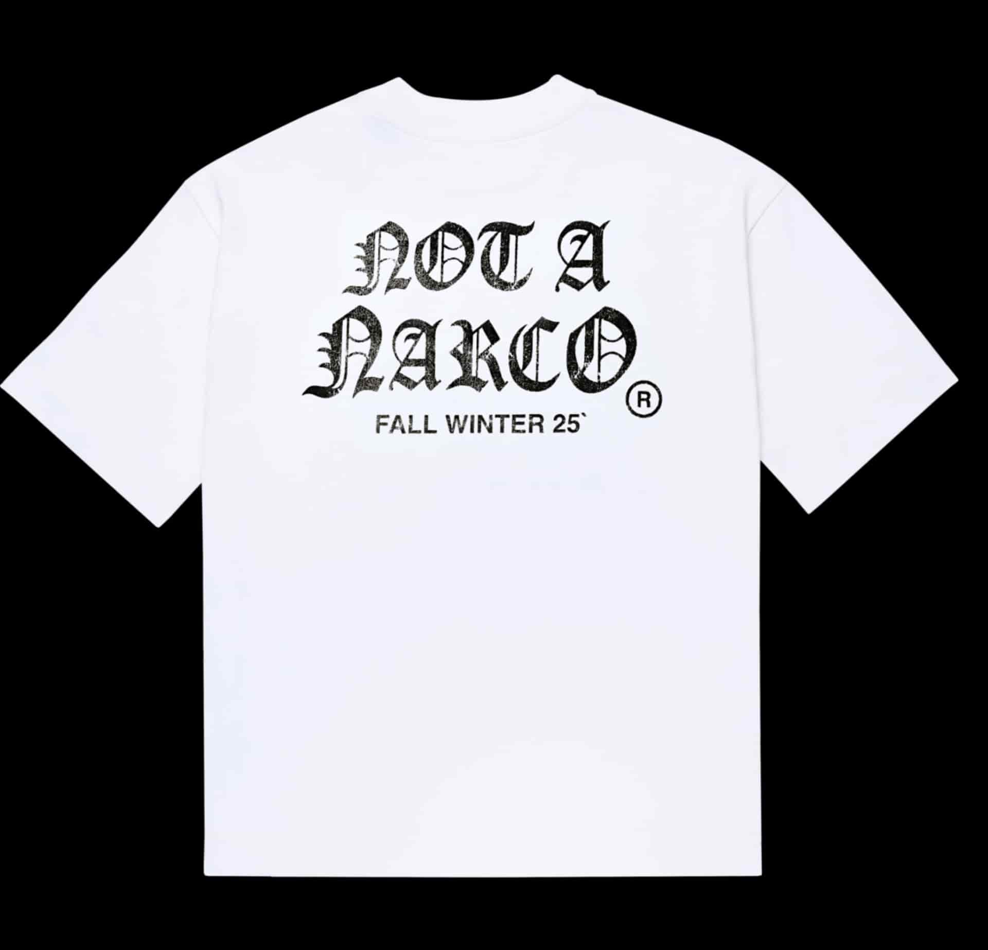 NOT A NARCO FW25 WHITE T-SHIRT - miniatura 4