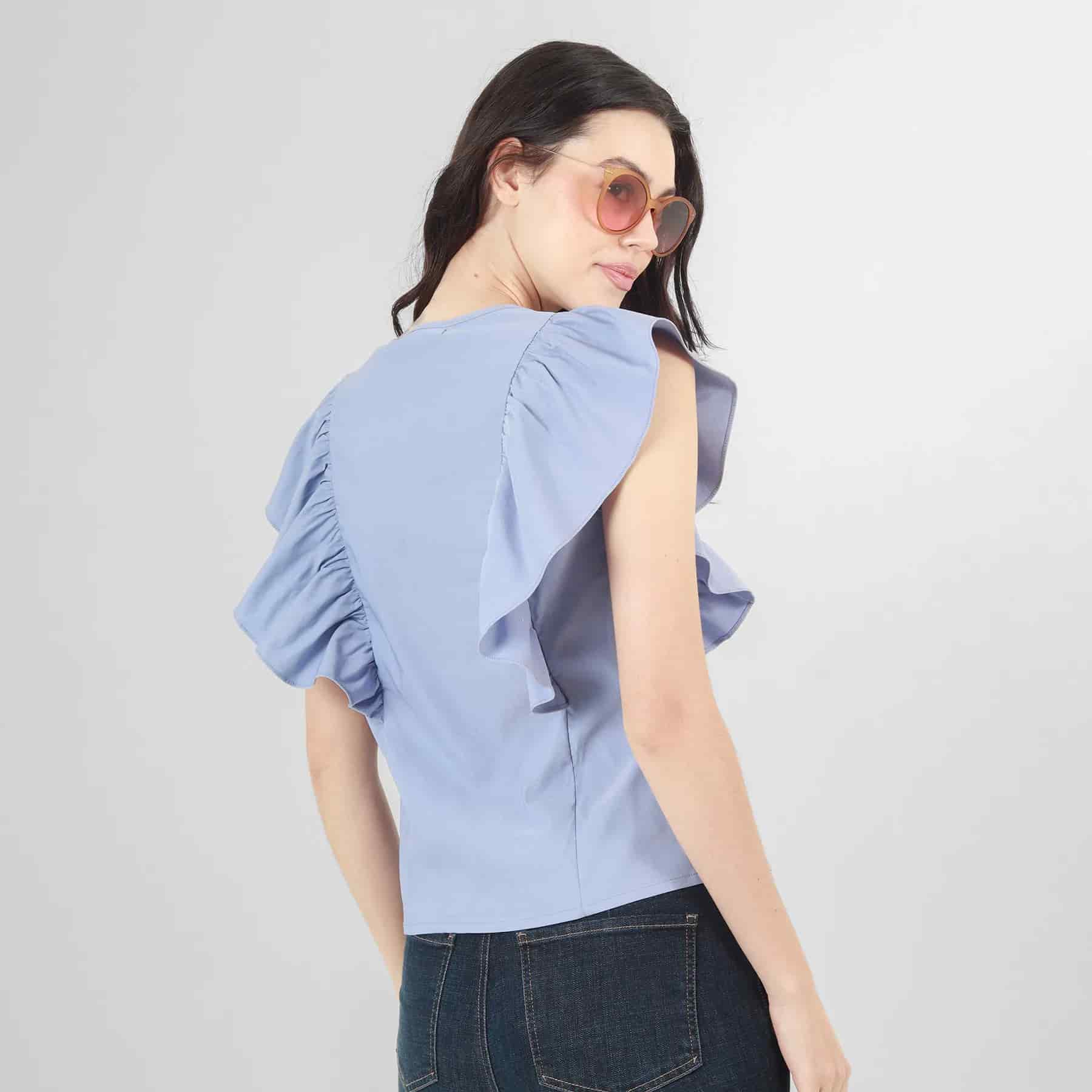 Blusa Cuello Redondo Manga Sisa - miniatura 18