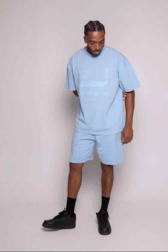 Set Oversized y Bermuda-Azul - miniatura 2