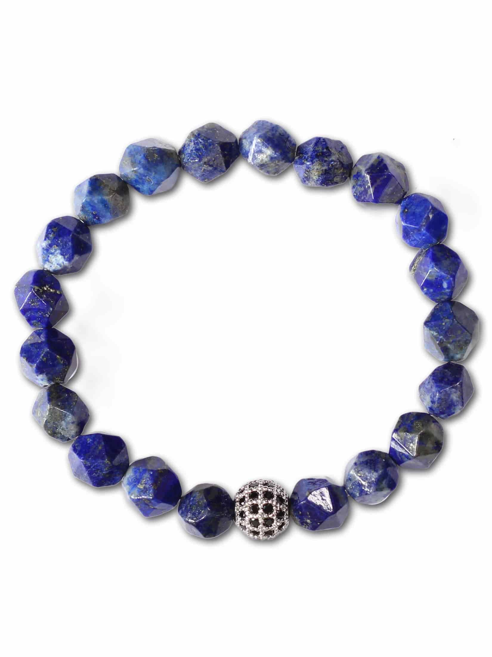 Brazalete Lapislazuli Facetado 8mm - miniatura 1