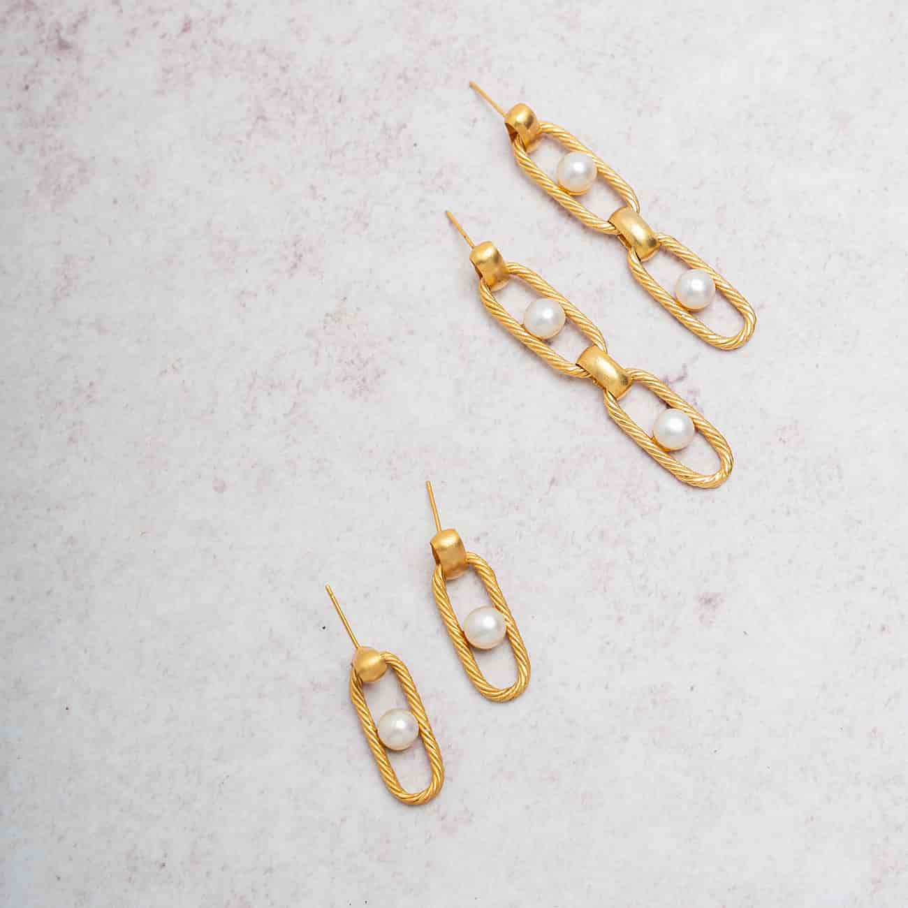 ARETES NEXO PERLA SENCILLOS - miniatura 3