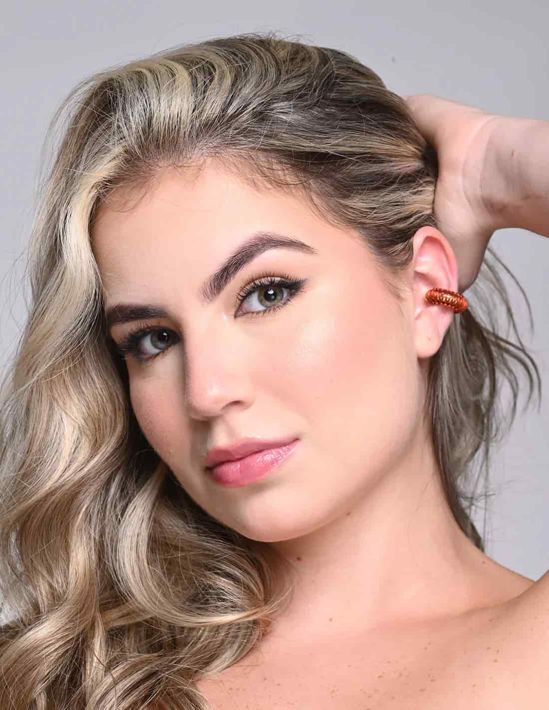 Ear Cuff Luna Llena Café - miniatura 1