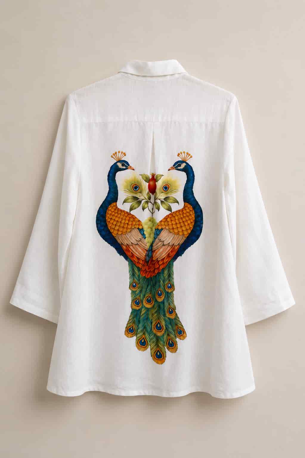 Women's Magnalia linen shirt dress white - miniatura 4