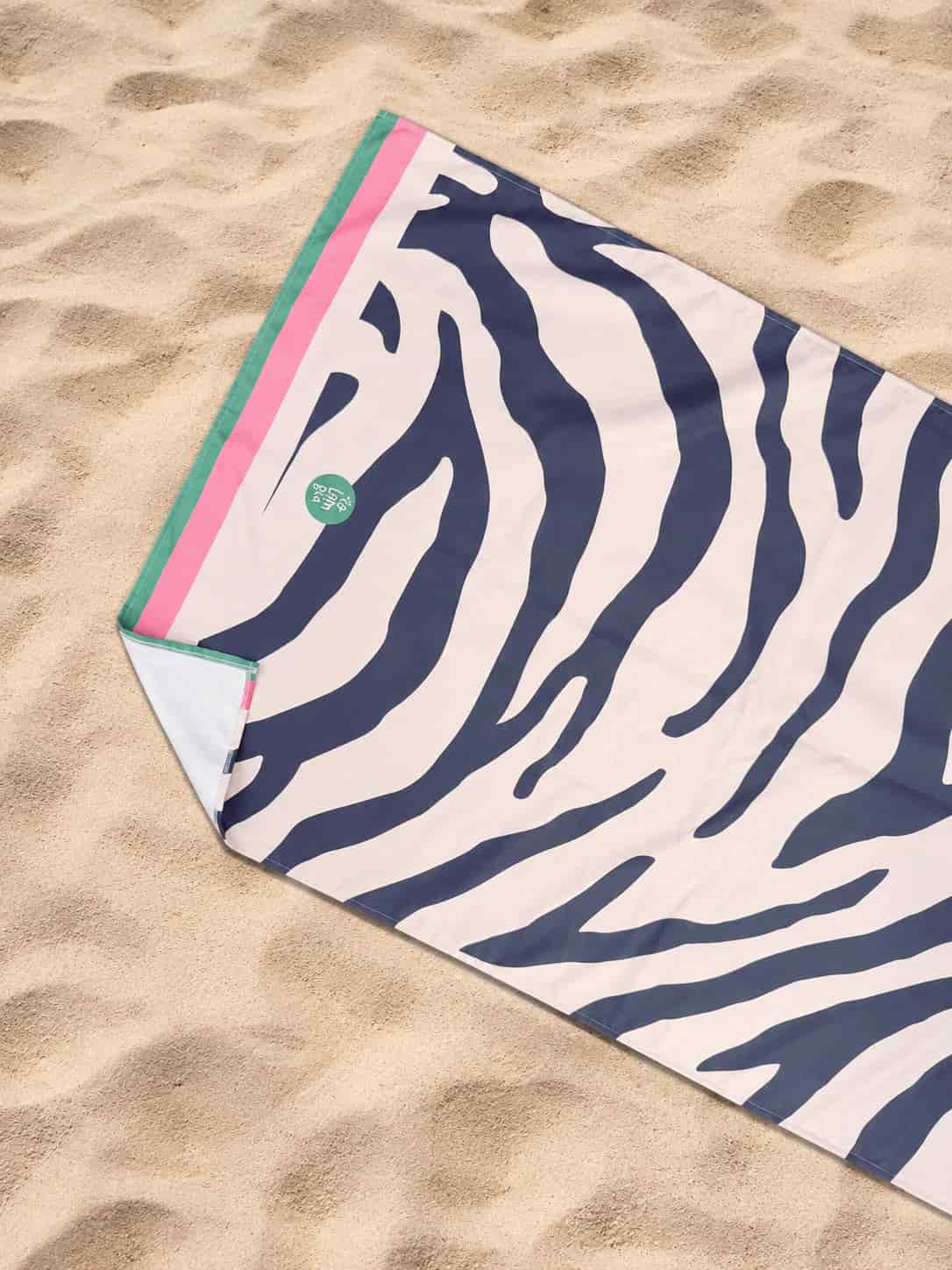 Toalla Estampada Zebra Beige - miniatura 3