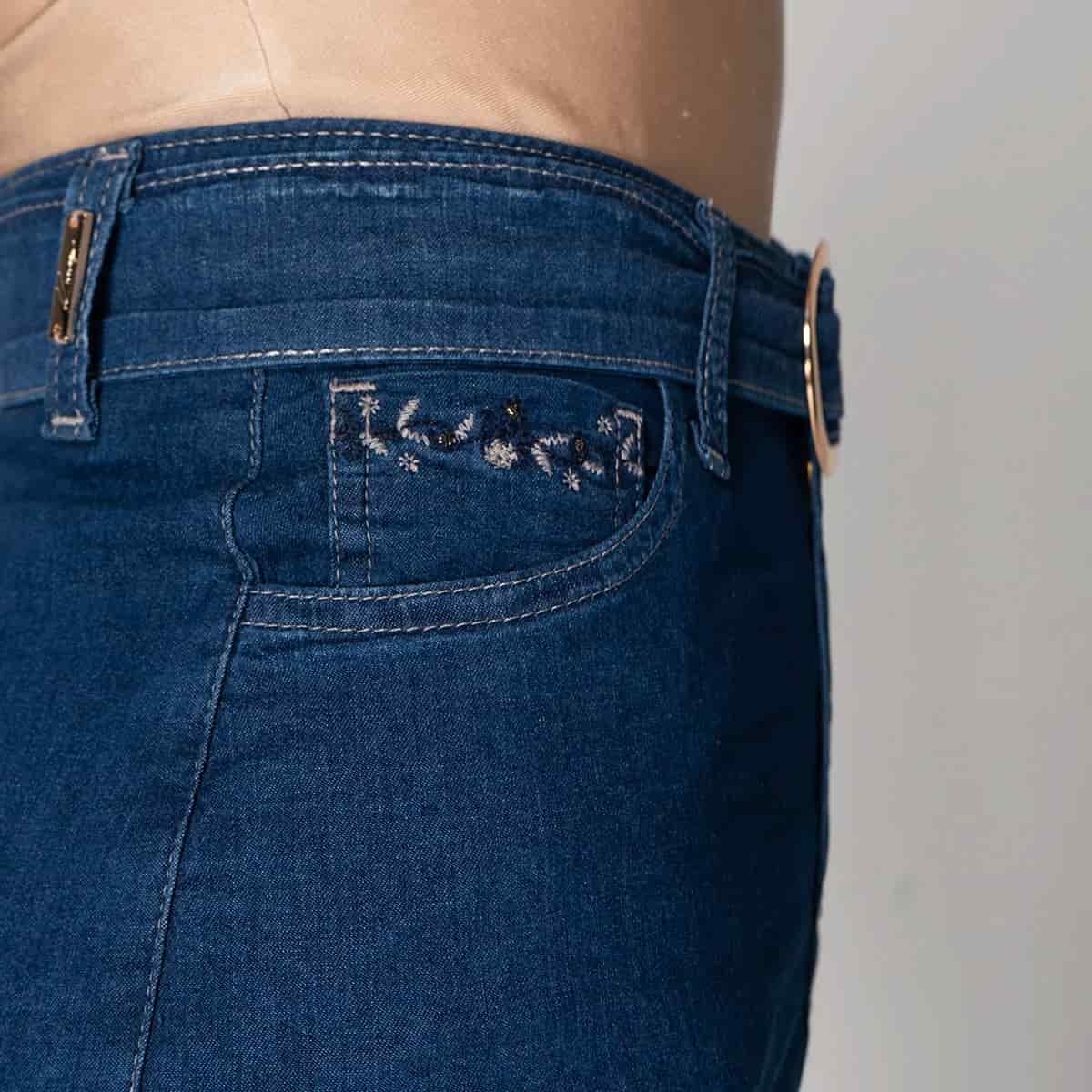 Falda Larga Denim Slim Kenbleu - miniatura 5