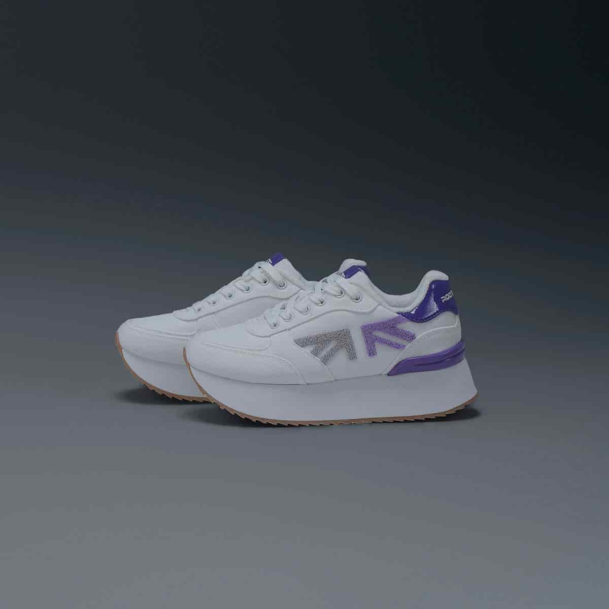 Tenis Blanco Morado Mujer - miniatura 1