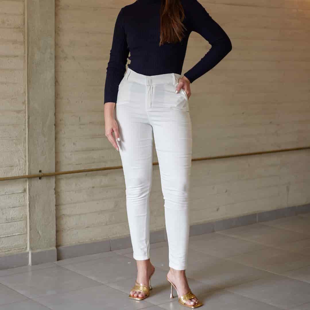 Pantalón Dril Blanco Nácar - miniatura 1