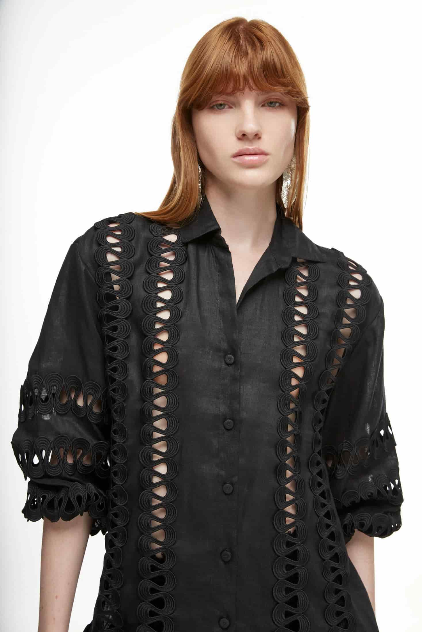 SOLANA SHIRT BLACK - miniatura 2