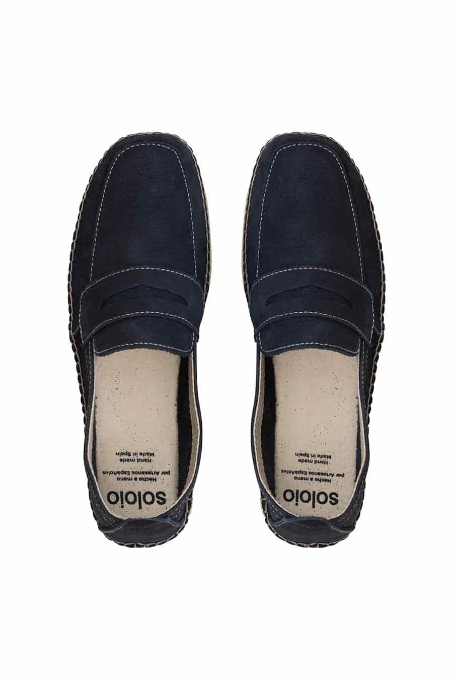 Men's leather espadrille navy masked - miniatura 4