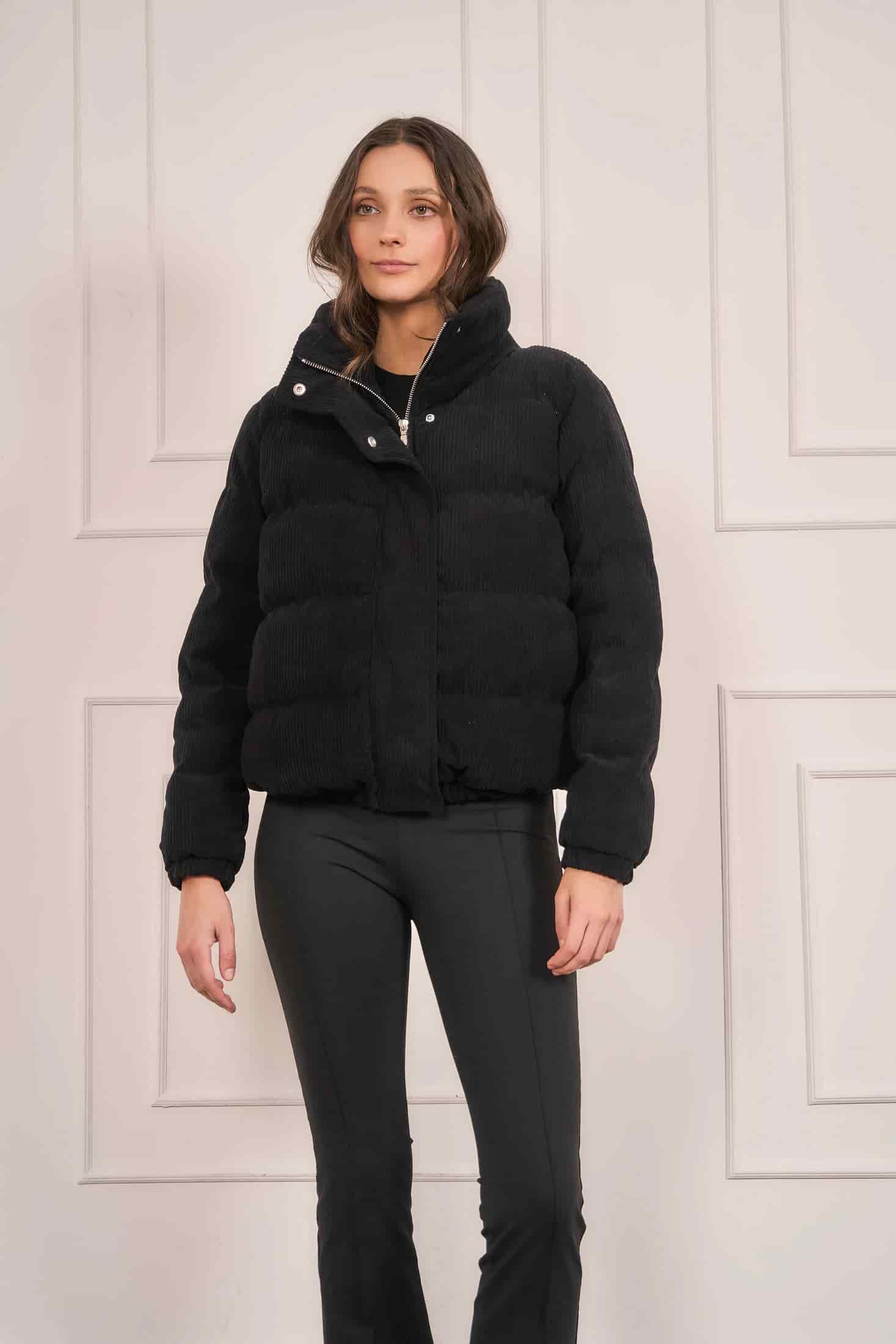 Chaqueta Puffer Mujer Negra - miniatura 3