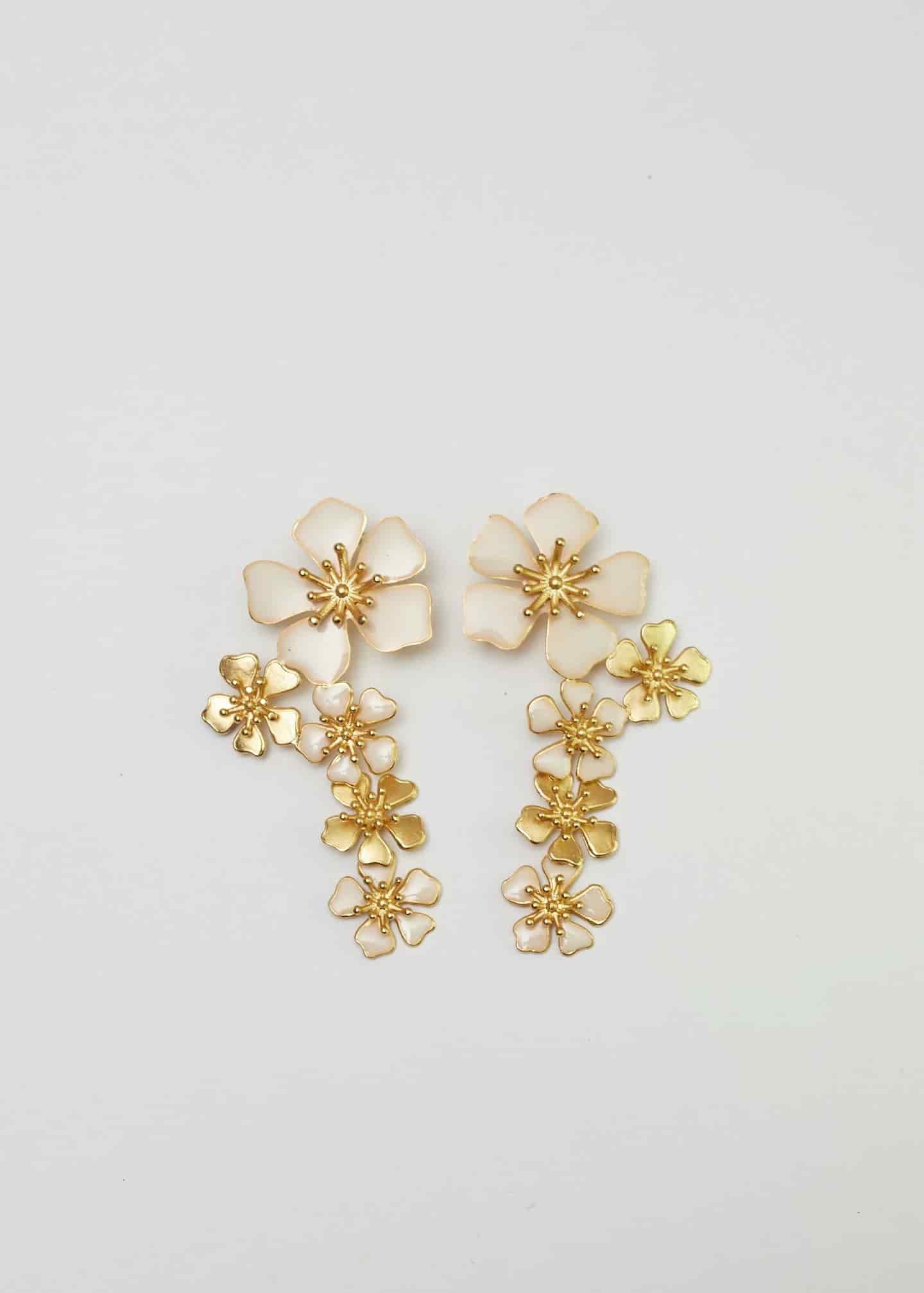 Aretes Falling Auroras blanco - miniatura 1