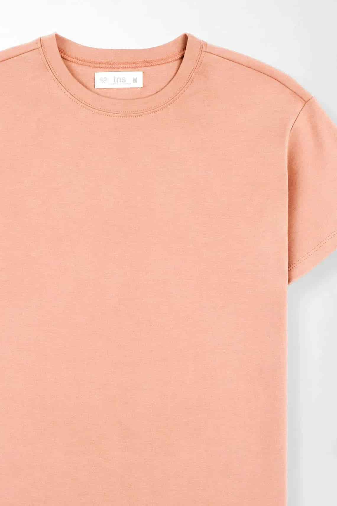 Camiseta relaxed fit manga corta en terracota para mujer - miniatura 5