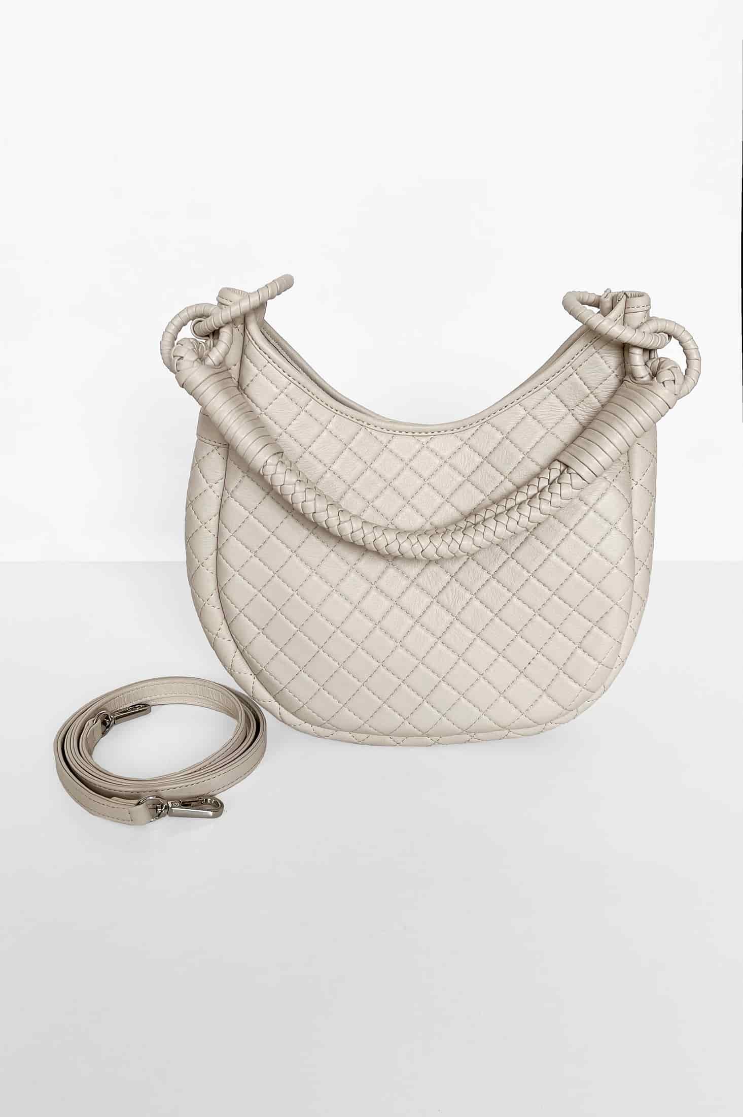 Saddle Shoulder Bag, Beige - miniatura 5