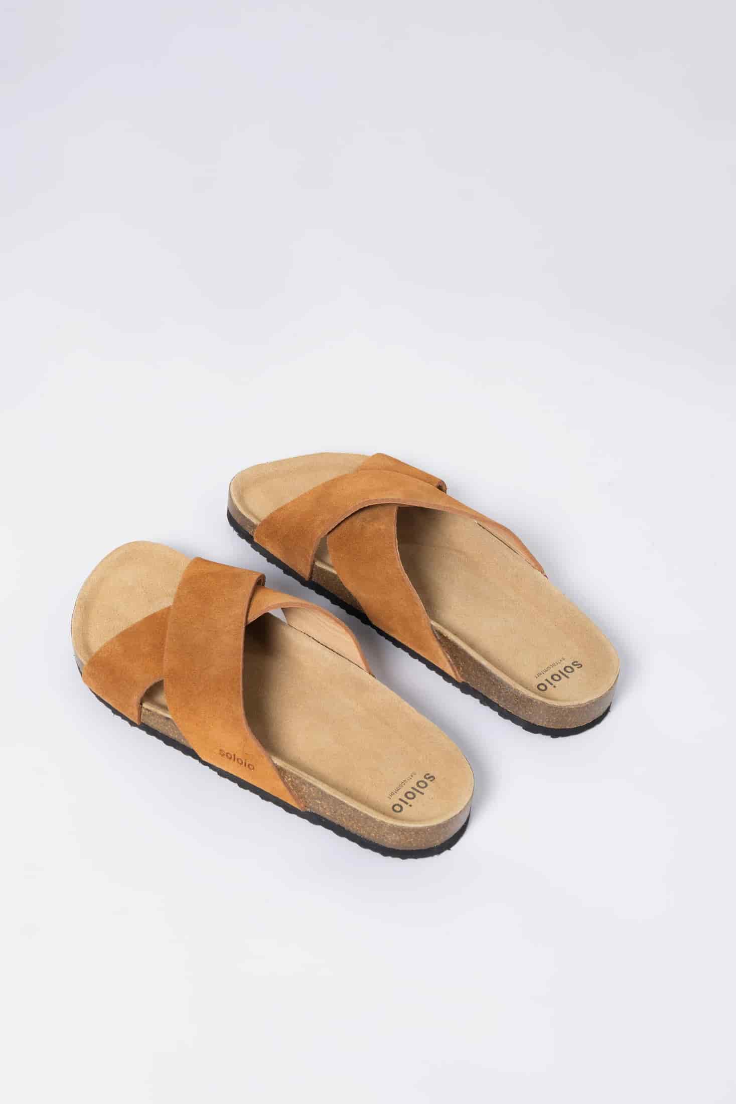 Men's crossed walnut sandal - miniatura 3