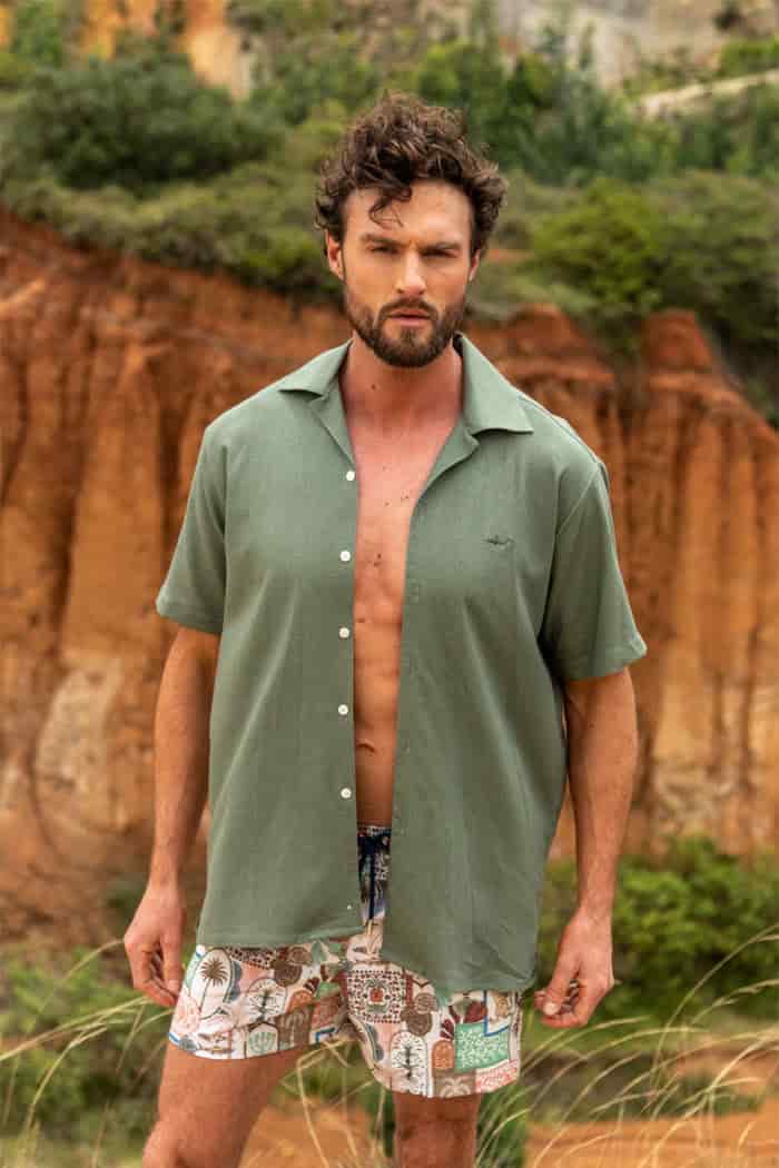 CAMISA RESORT VERDE OLIVA - miniatura 2