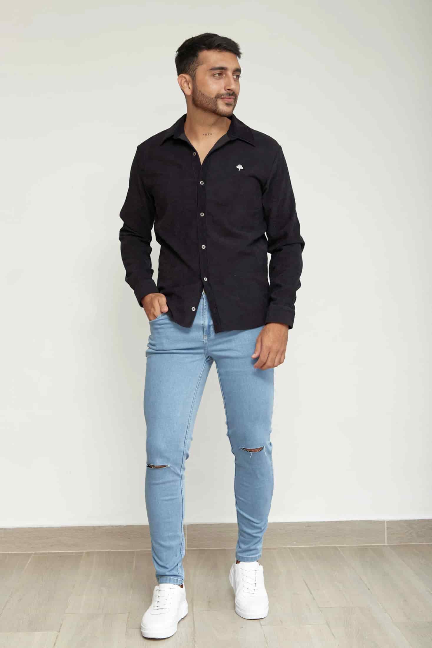 Camisa Clasica Pana Azul - miniatura 6
