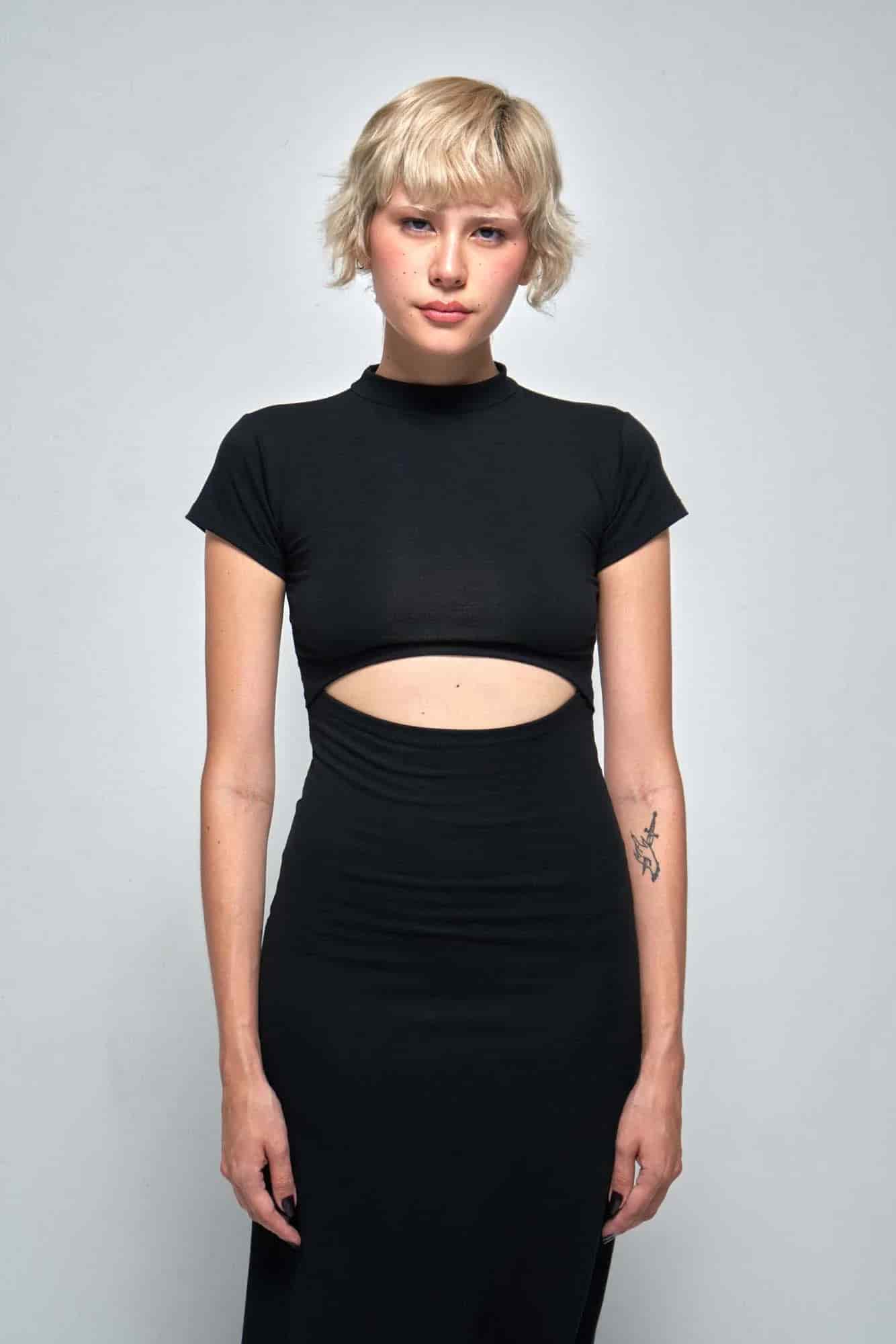 AURORA BLACK DRESS - miniatura 23