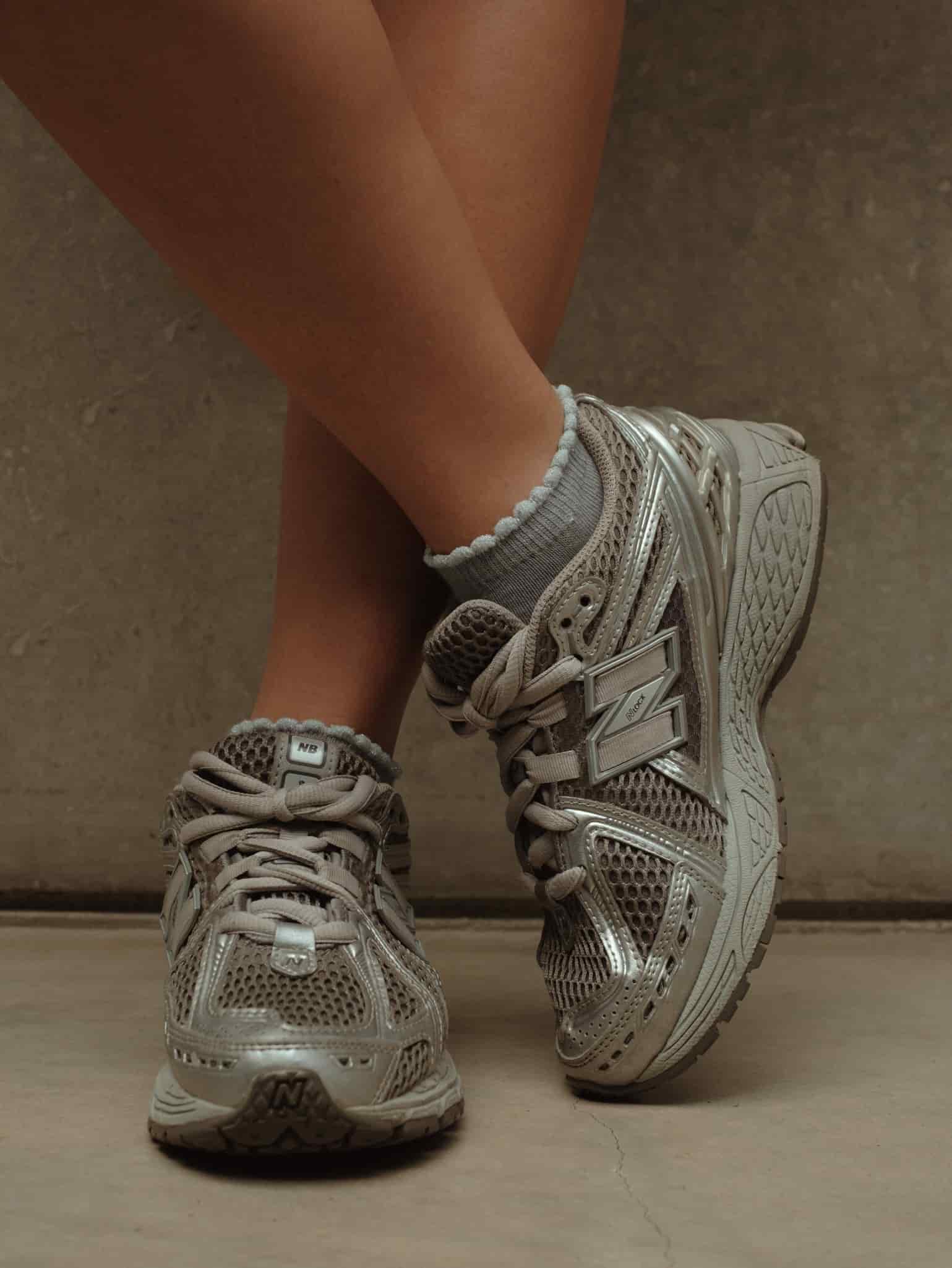 WAVE ANKLE SOCKS - SHINY GRAY - miniatura 15