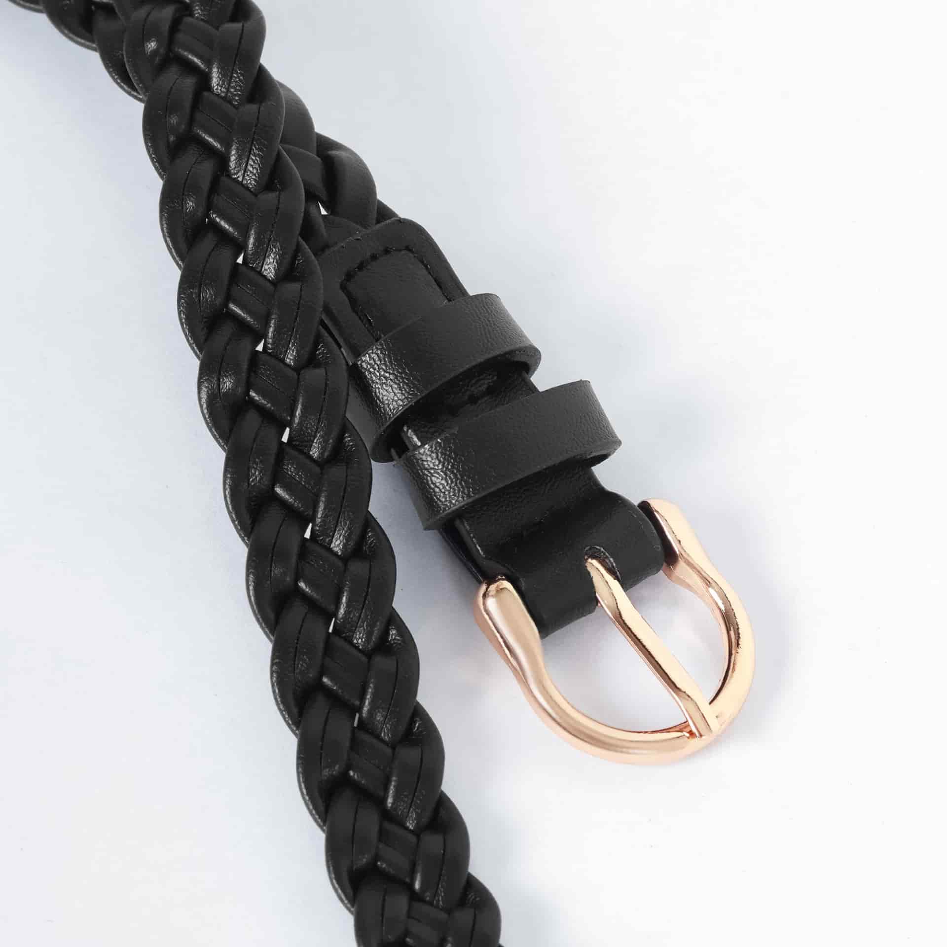 Cinturon Trenzado Negro - miniatura 2