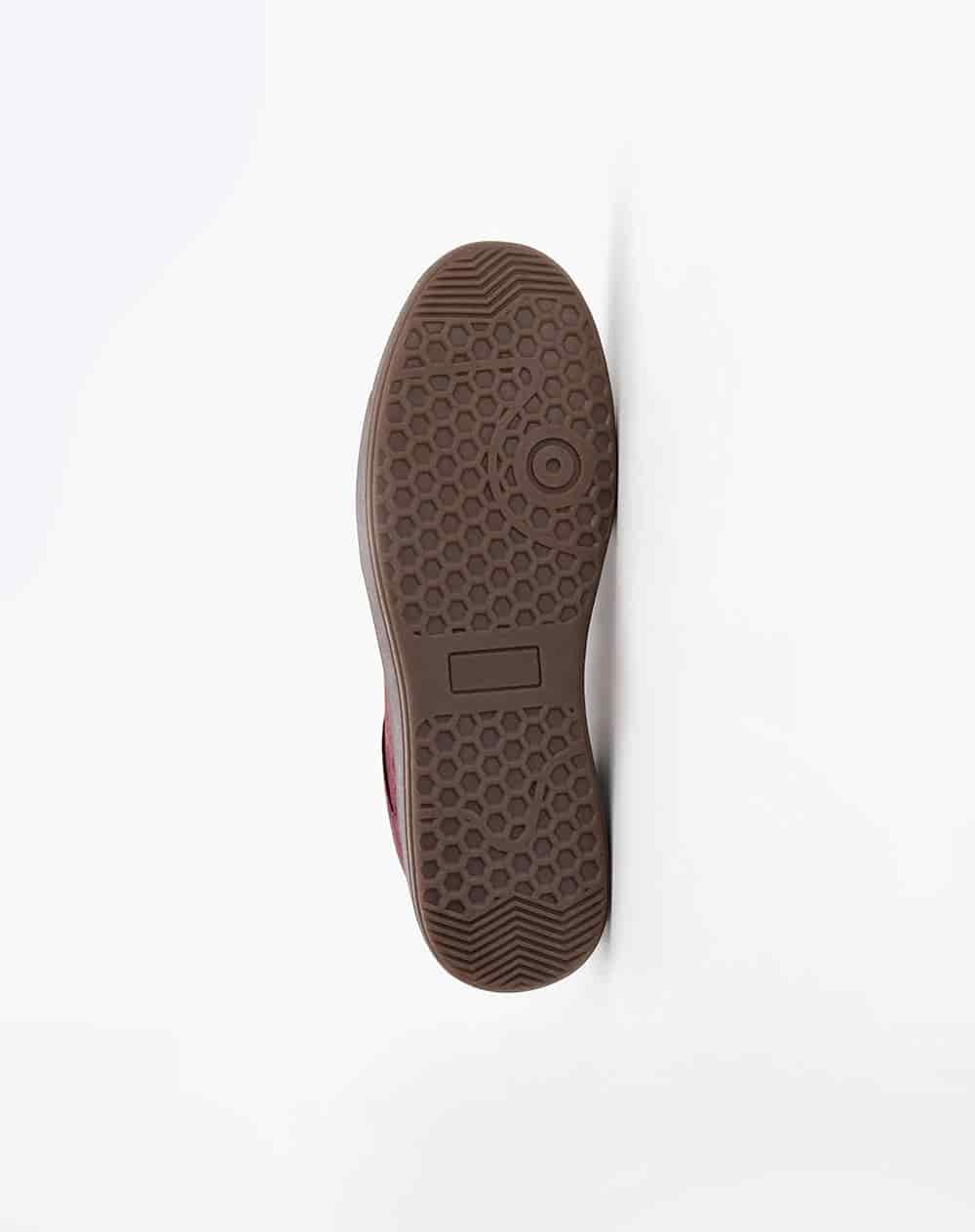 Tenis casuales tipo gamuza vinotinto hombre - miniatura 6