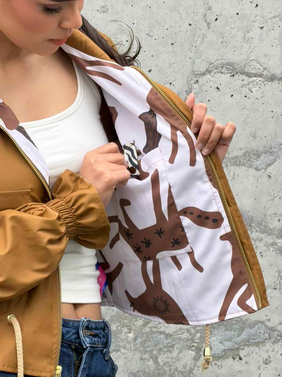 Chaqueta Corta Unicolor Mocca - miniatura 2