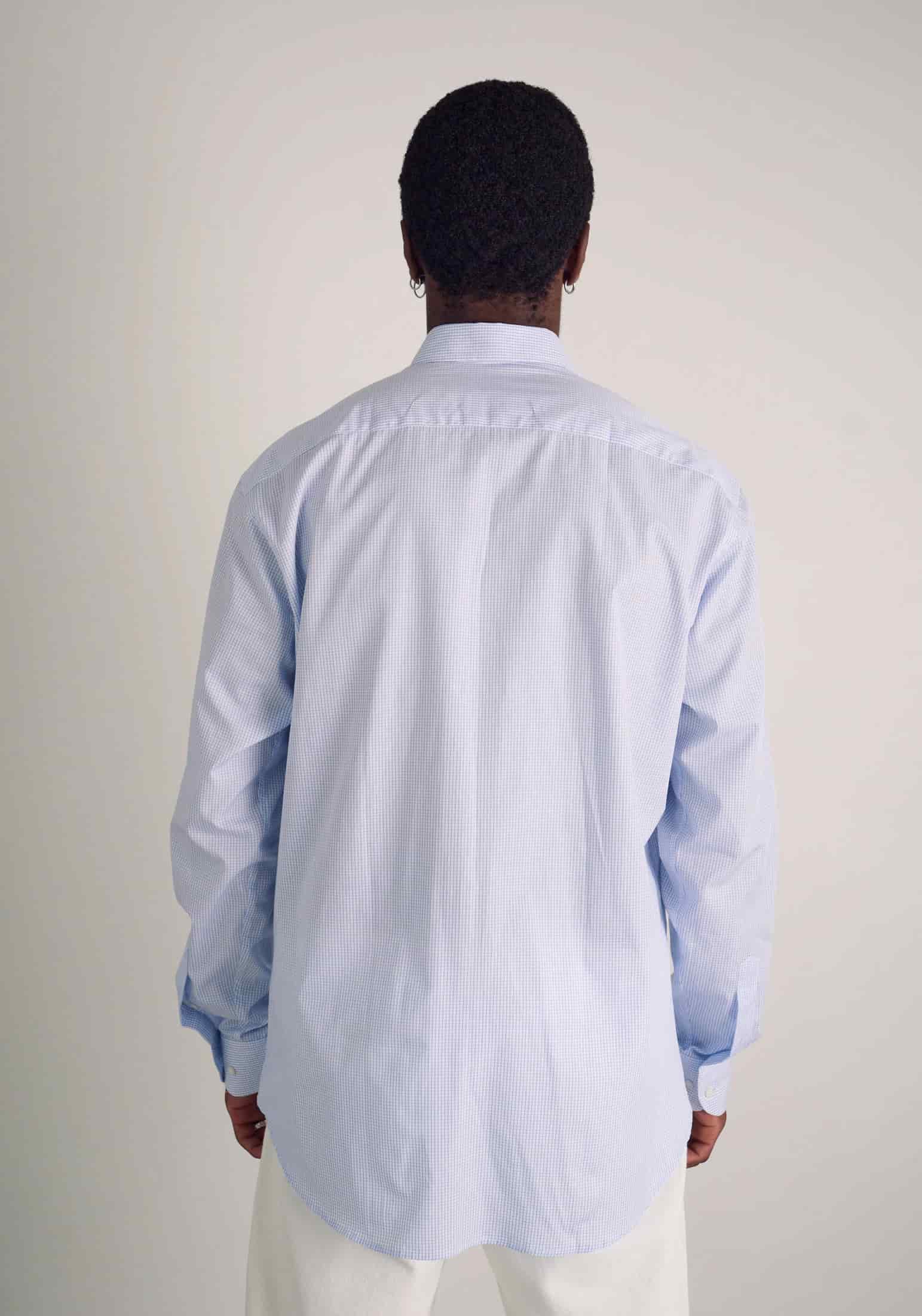 Camisa H CBD Cuadros Peq Azul Claro - miniatura 4