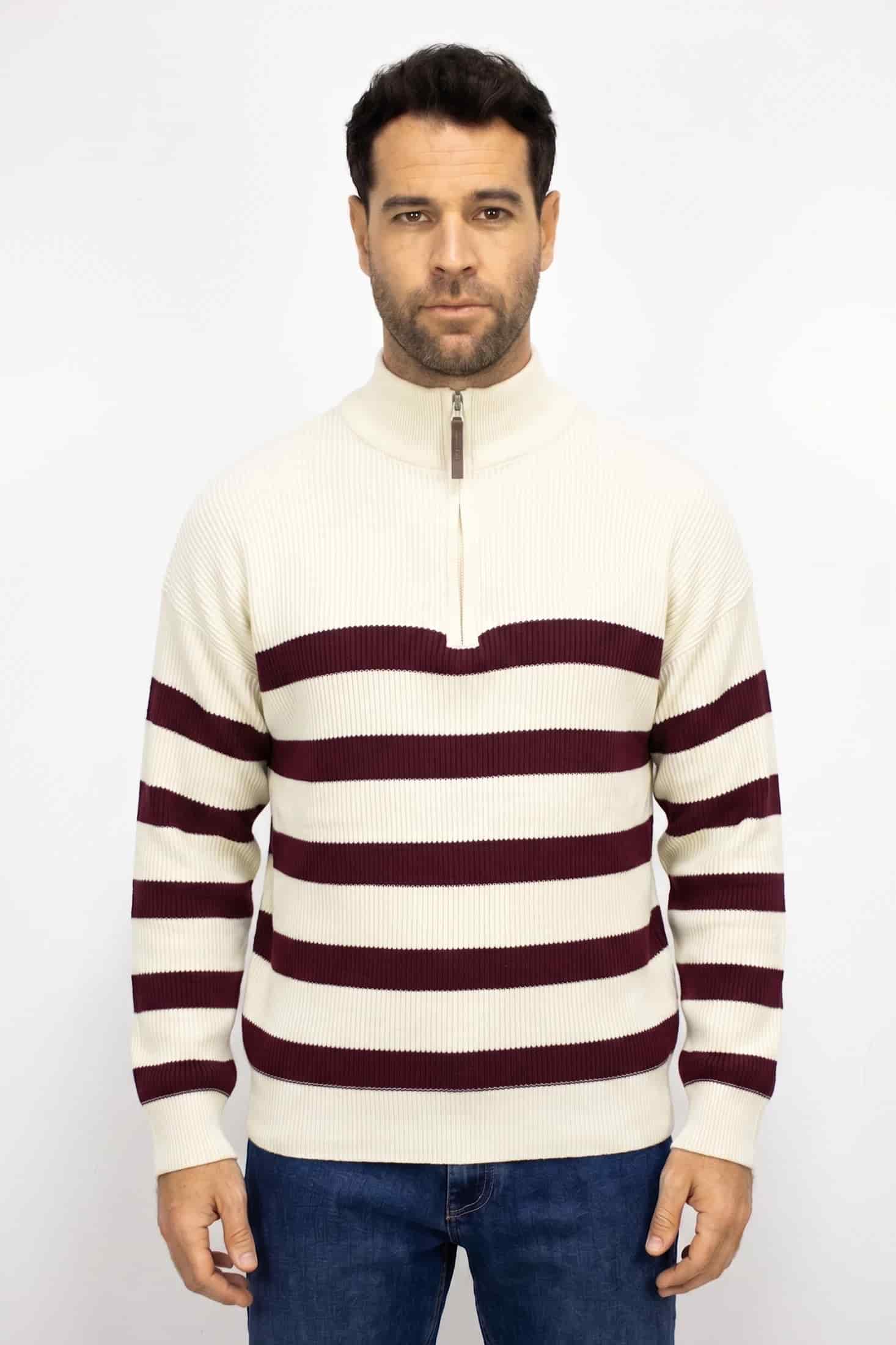 SACO DE RAYAS CON CIERRE  VINOTINTO PARA HOMBRE - miniatura 3