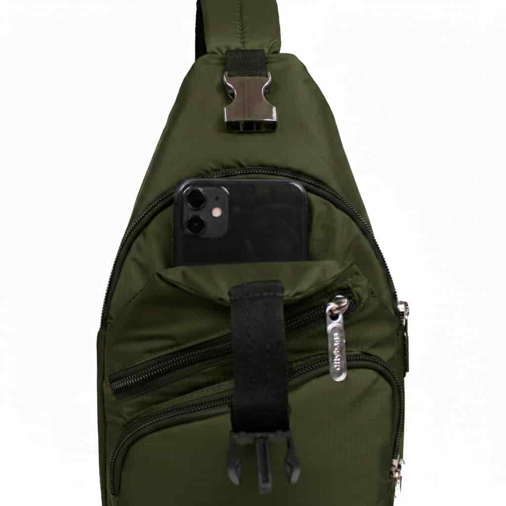 Bandolera Cruzada de Viaje Mediana Light Verde Militar -VM - miniatura 6
